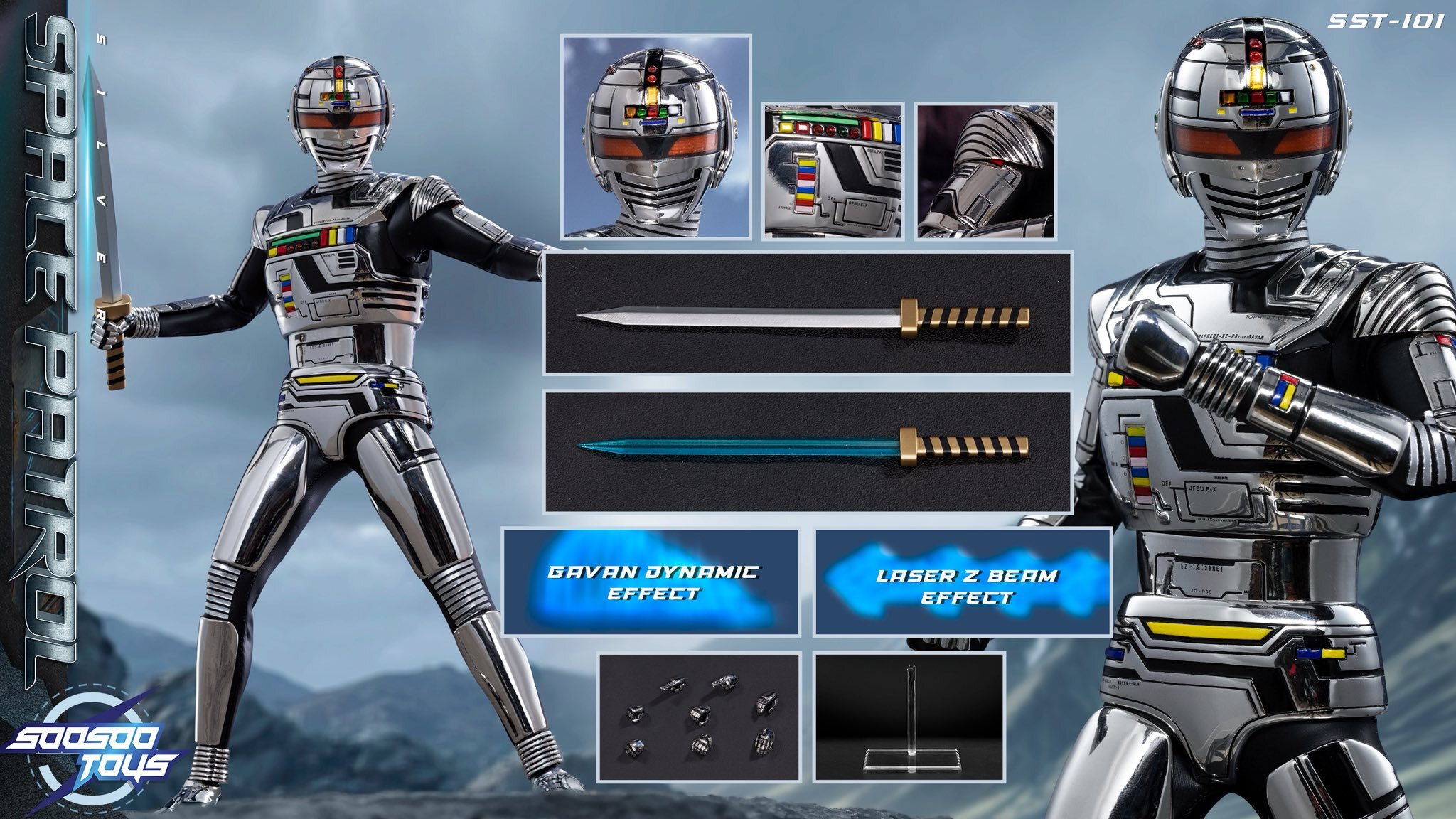 (預訂) Soosootoys SST101 1/6 scale Silver Space Patrol