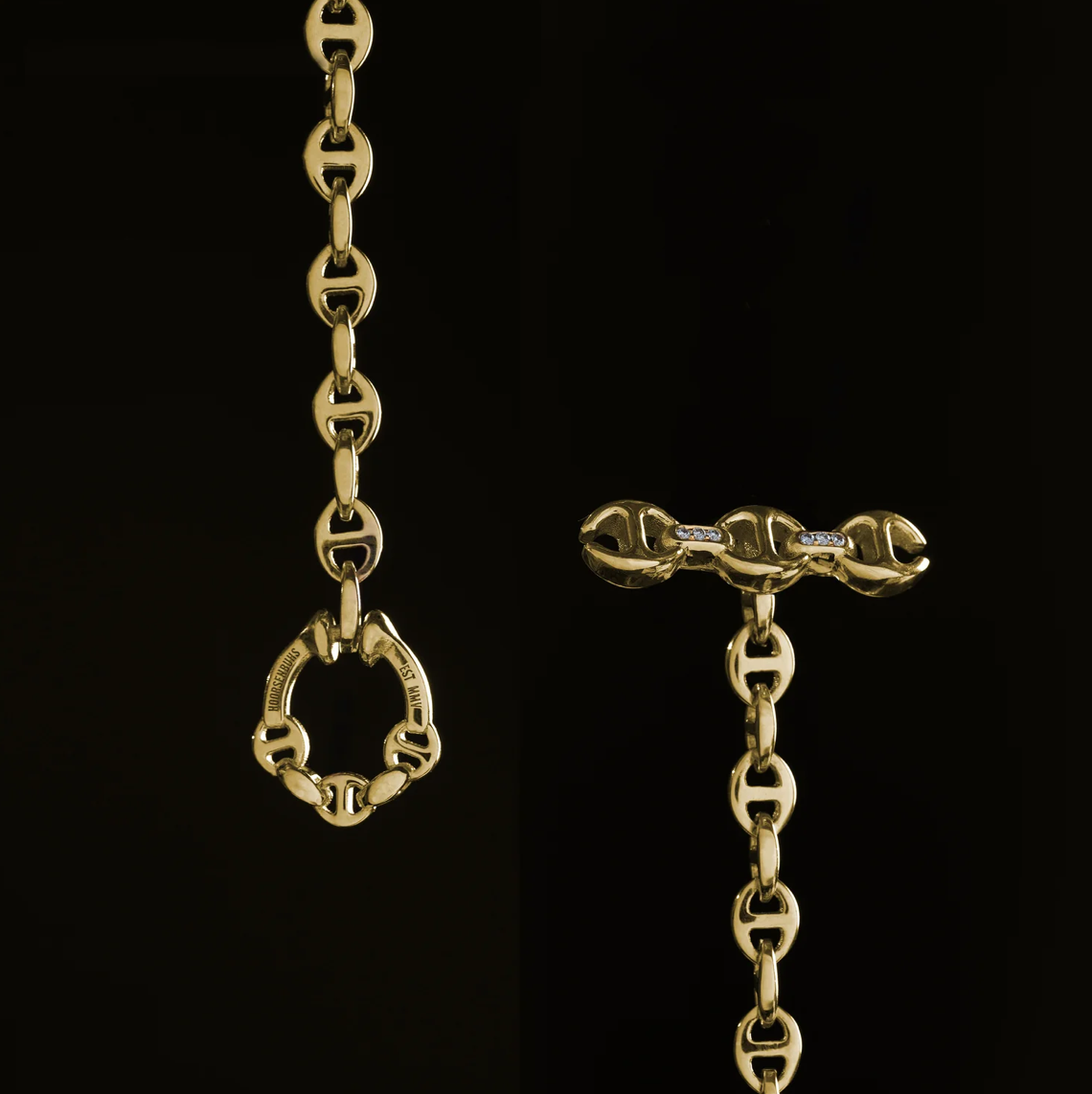 HB059M 3MM OPEN-LINK™ MONOGRAM BRACELET - 18K GOLD