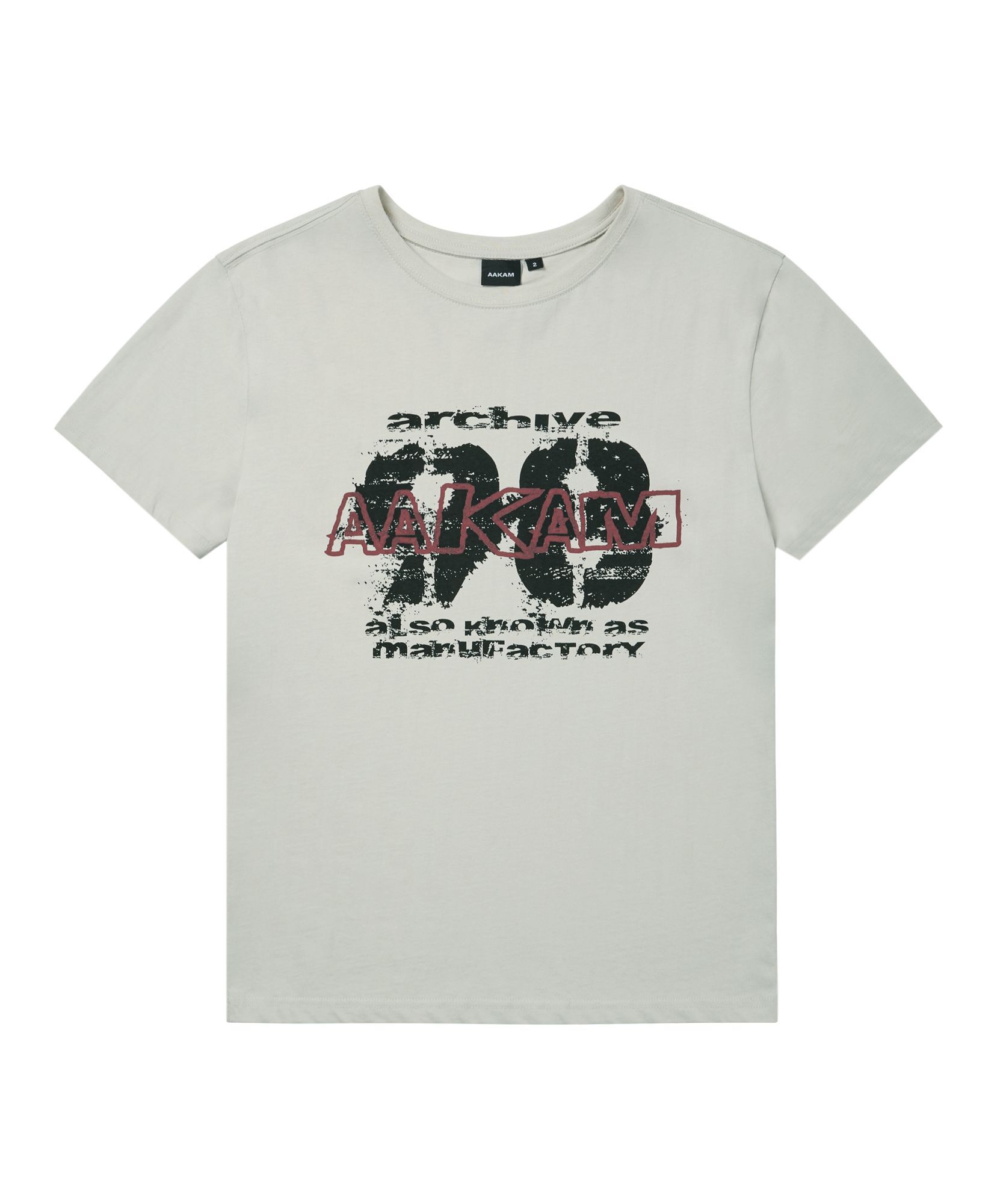 AAKAM Painted 98 短版上衣 淺灰 AK25TOP26LG