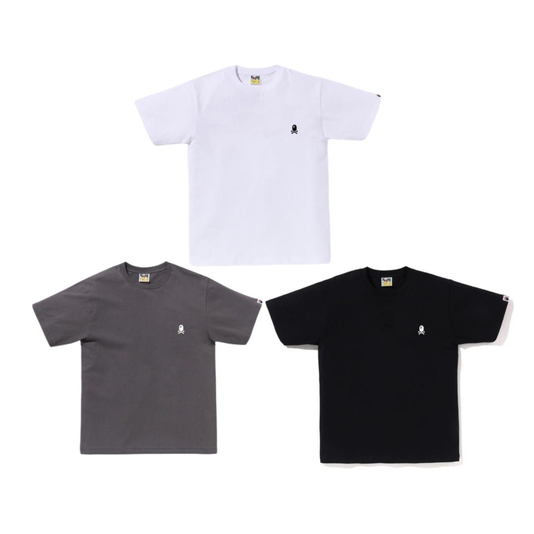 2026SS A BATHING APE COLOR APE CROSSBONE ONE POINT TEE 短T 海盜店 限定 胸口 刺繡 LOGO 現貨 4L20110007
