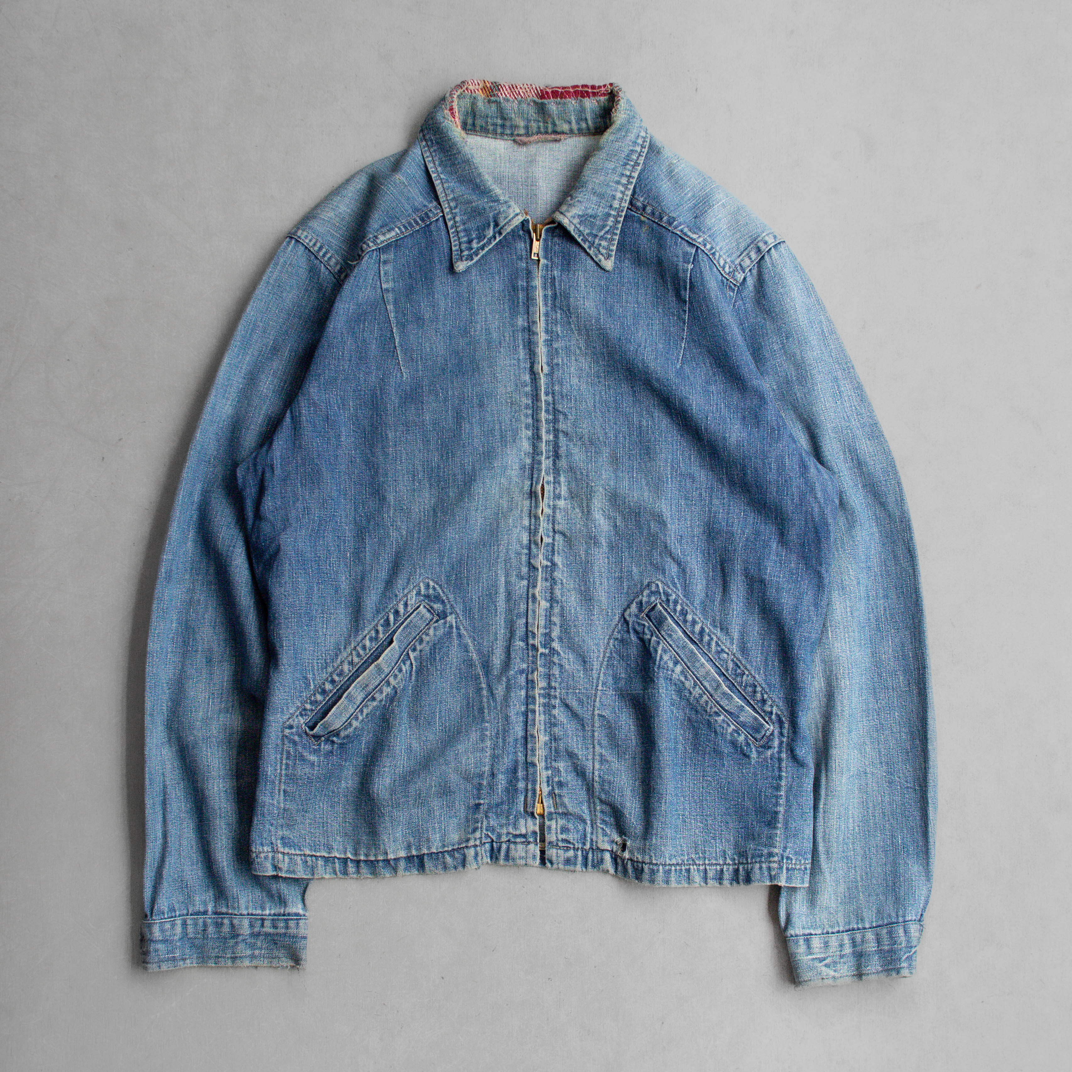 30-40s US NAVY UTILITY DENIM JACKET 美國 海軍 牛仔 丹寧 工作 外套