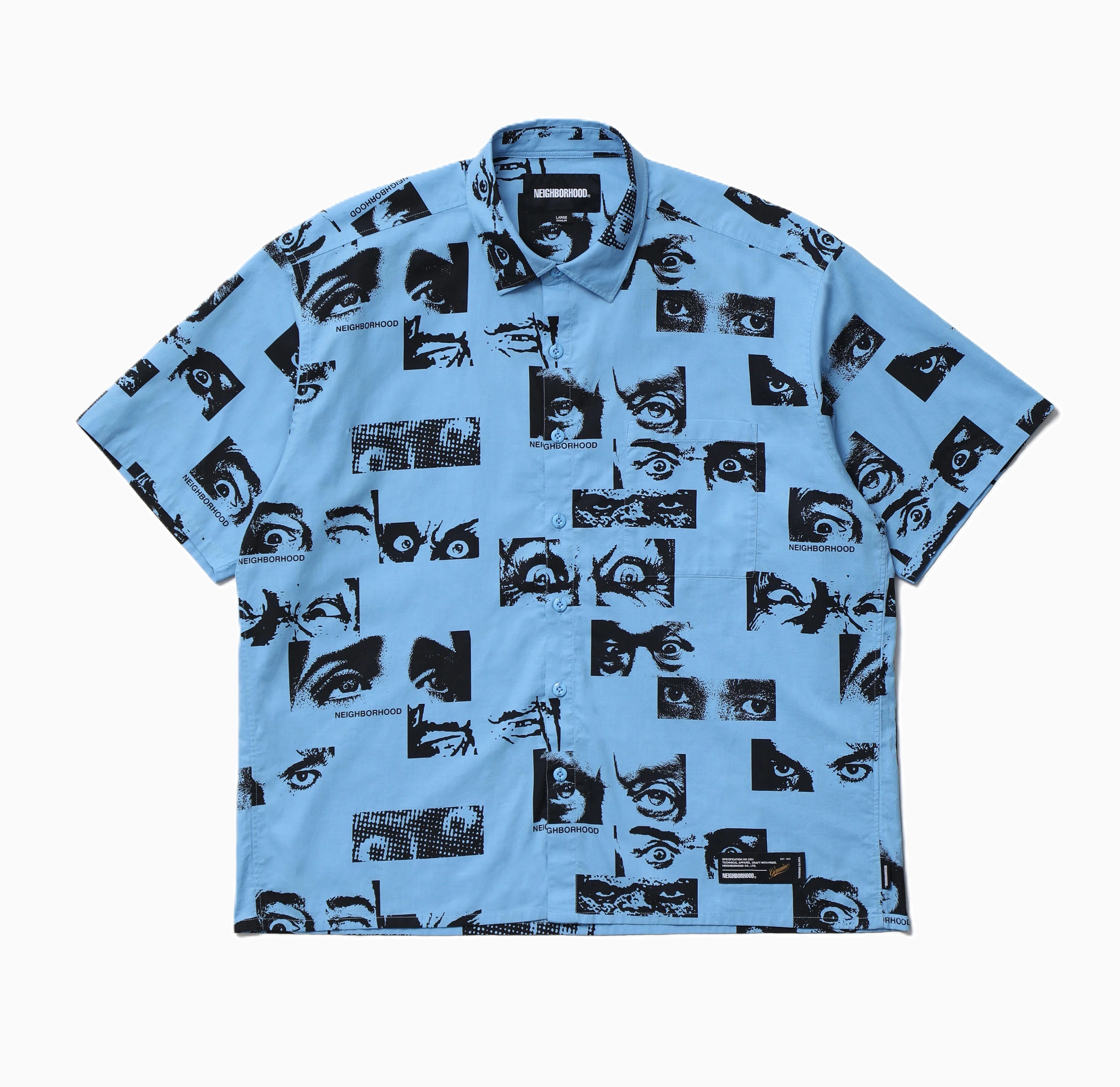 NEIGHBORHOOD 2026 EYES PATTERN SHIRT SS - BLUE PRE ORDER ITEM (預訂中)