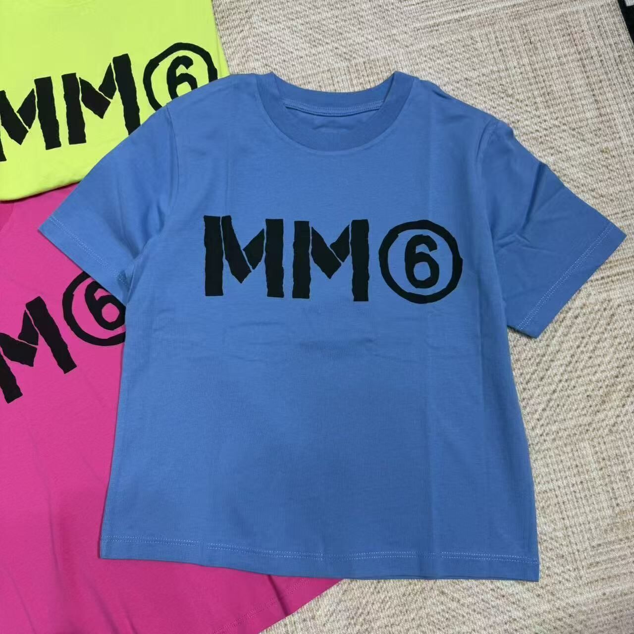 MM6 kids 海藍色 字母 印花 Tee