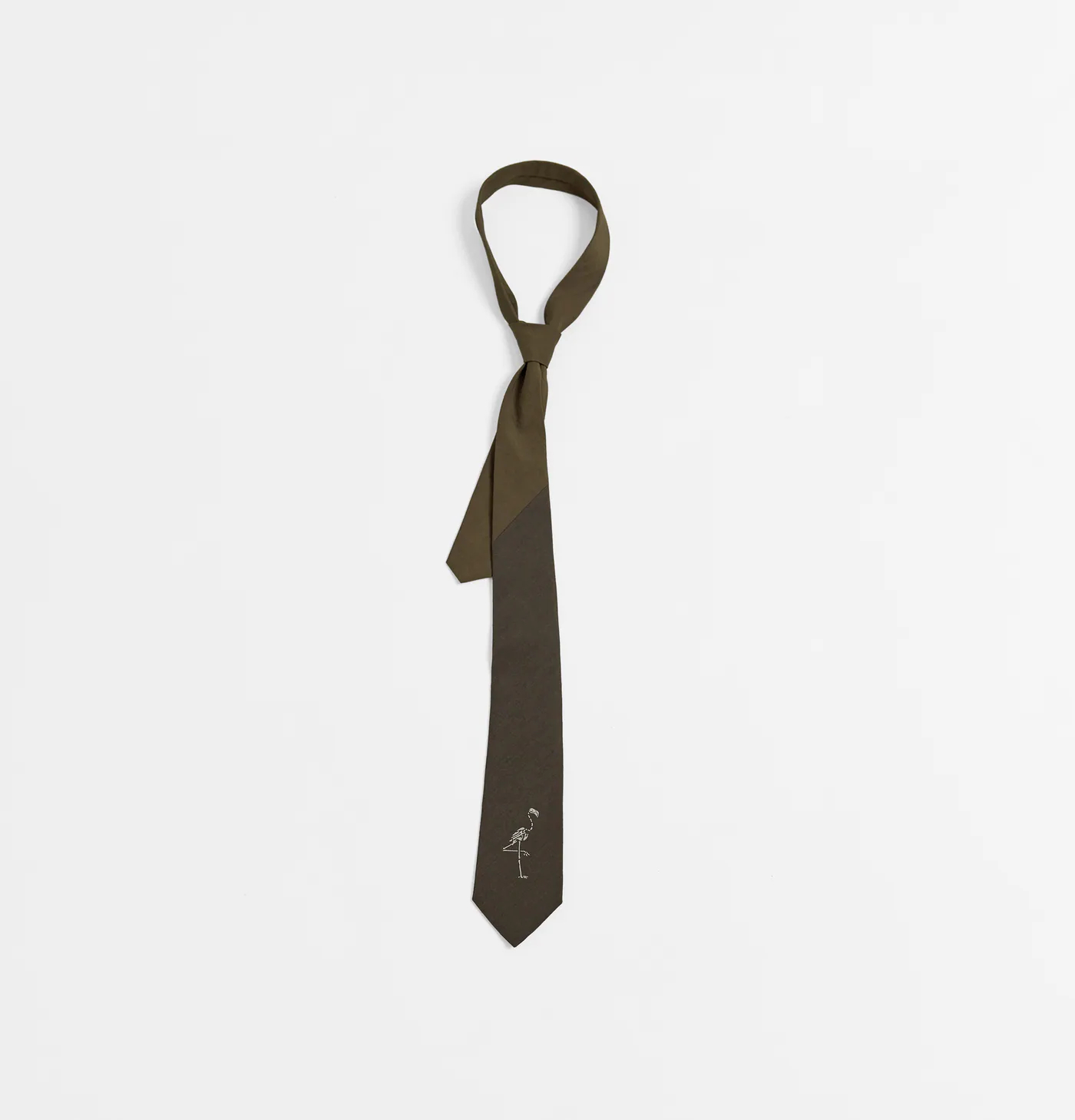 MELSIGN｜Two-Tone Crane Tie (Brown)