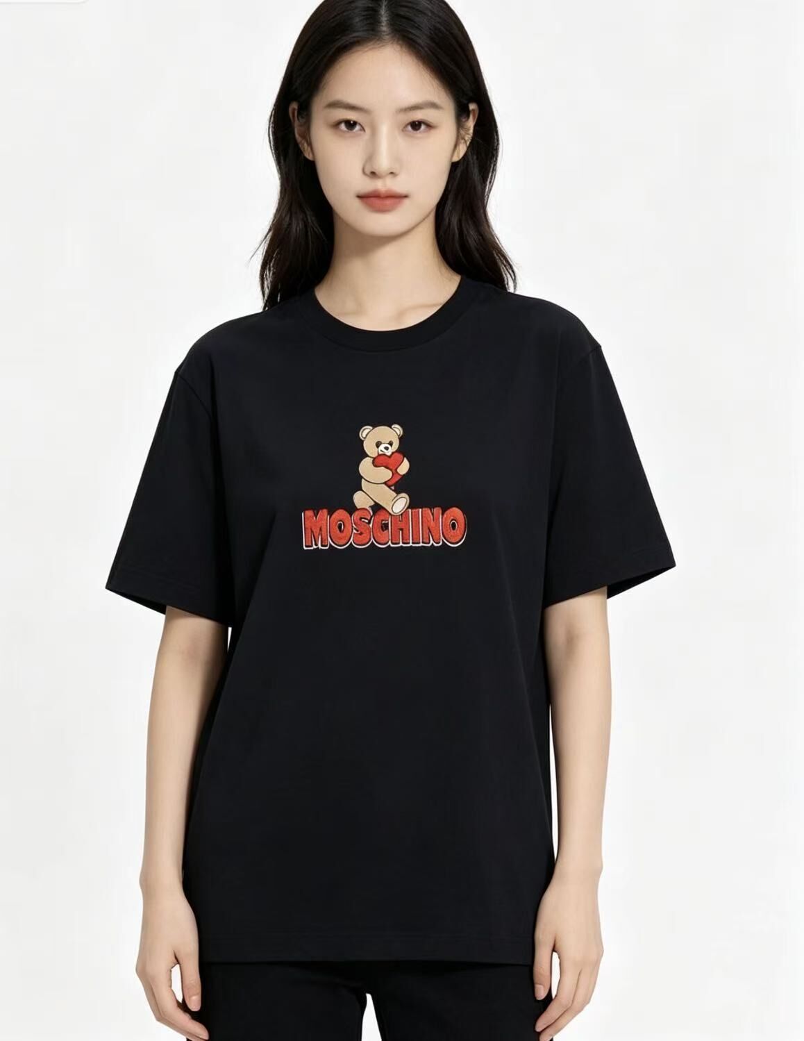 MOSCHINO KIDS 熊仔抱心印花 Tee