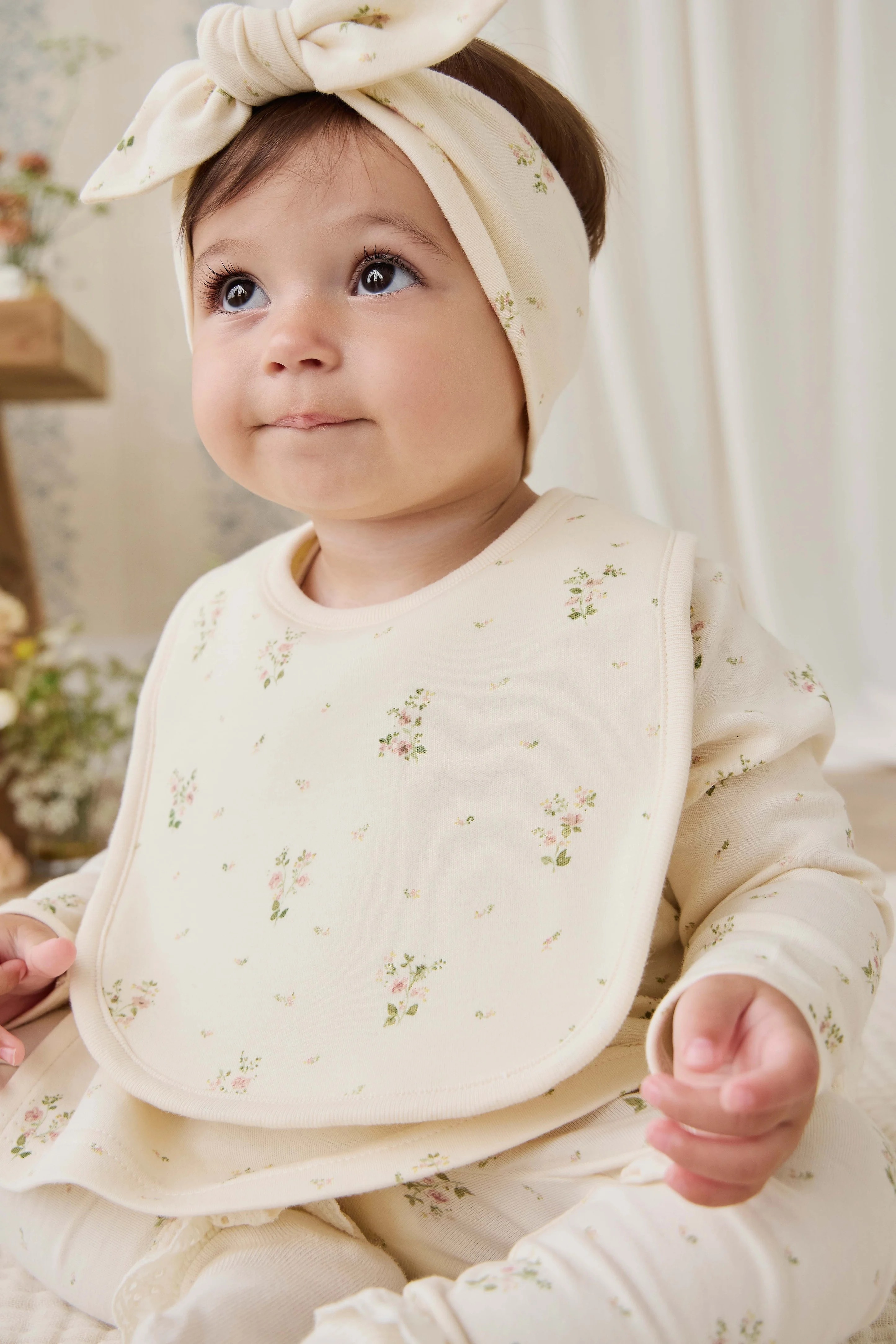 【預購】JAMIE KAY -Organic Cotton Bib (Josepha Egret Small)