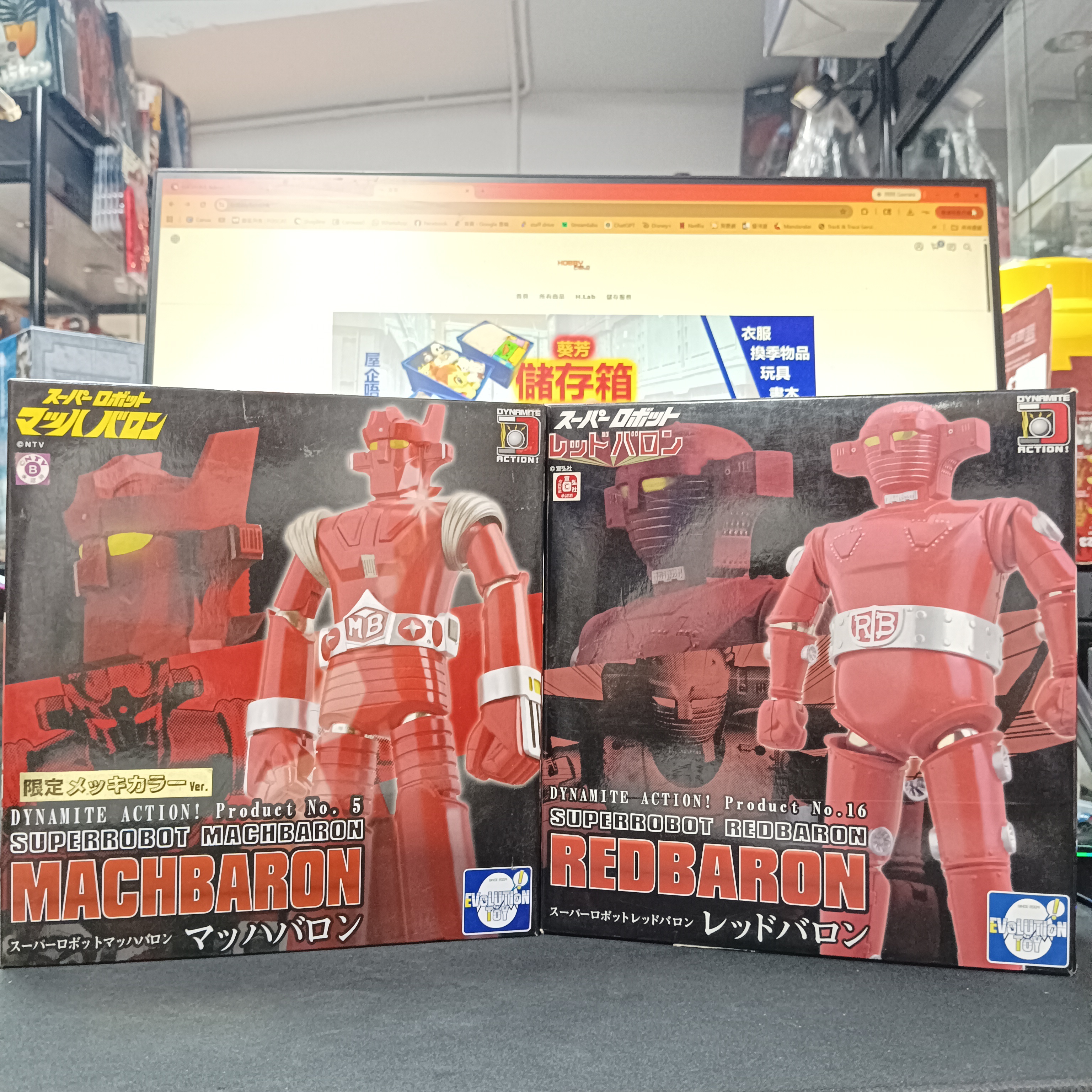 寄賣-其它-EVOLUTION TOY REDBARON + MACHBARON 鐵金剛超合金