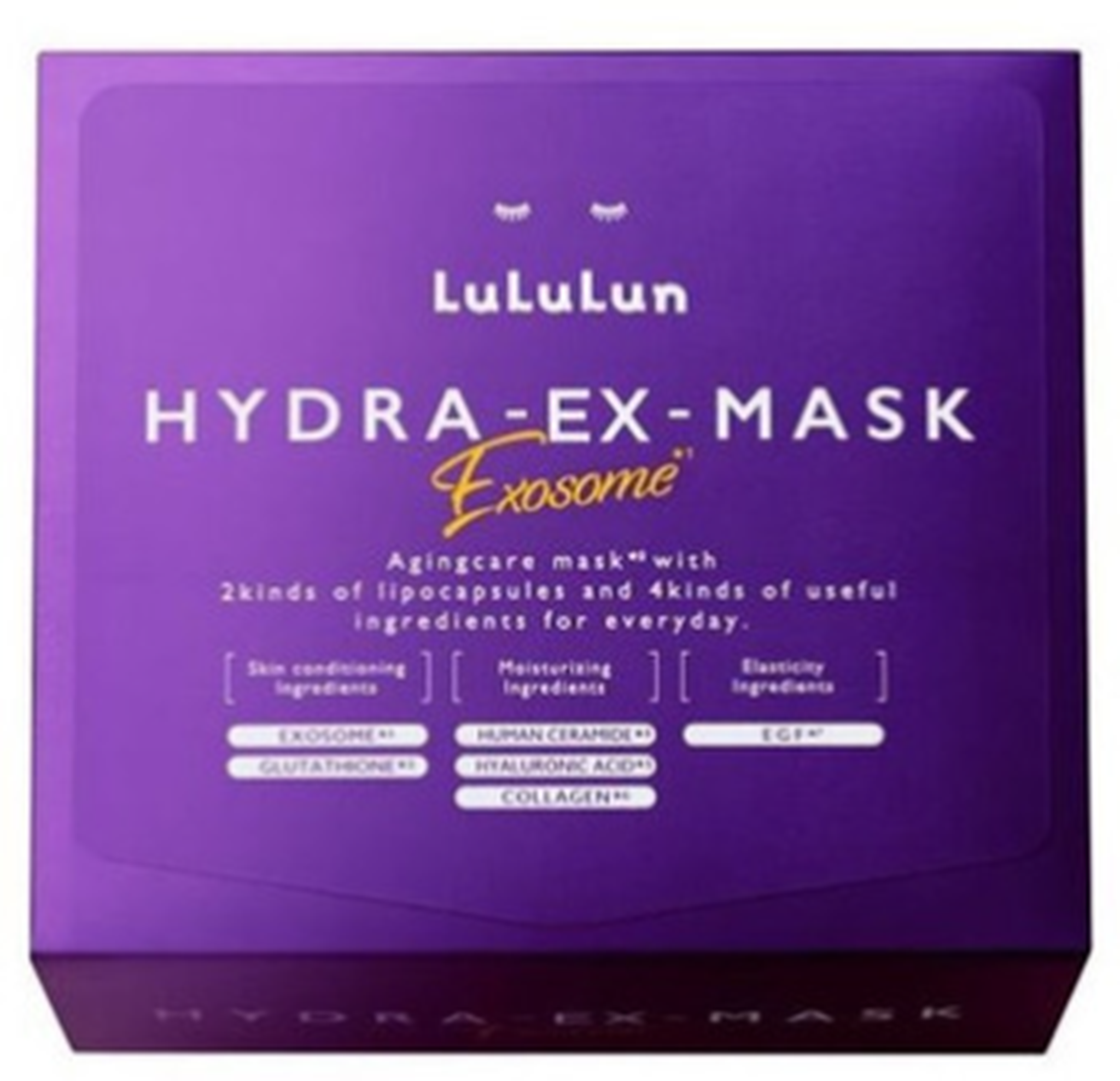 AE023【LULULUN】紫色抗老去細紋增加彈性透明感面膜 28片入
