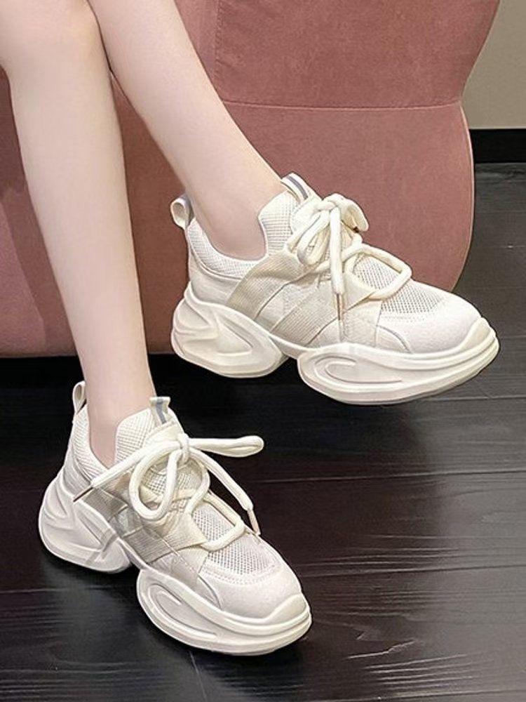 YK06 厚底波鞋(白色)(不穿襪正常碼，穿襪要買大一碼)