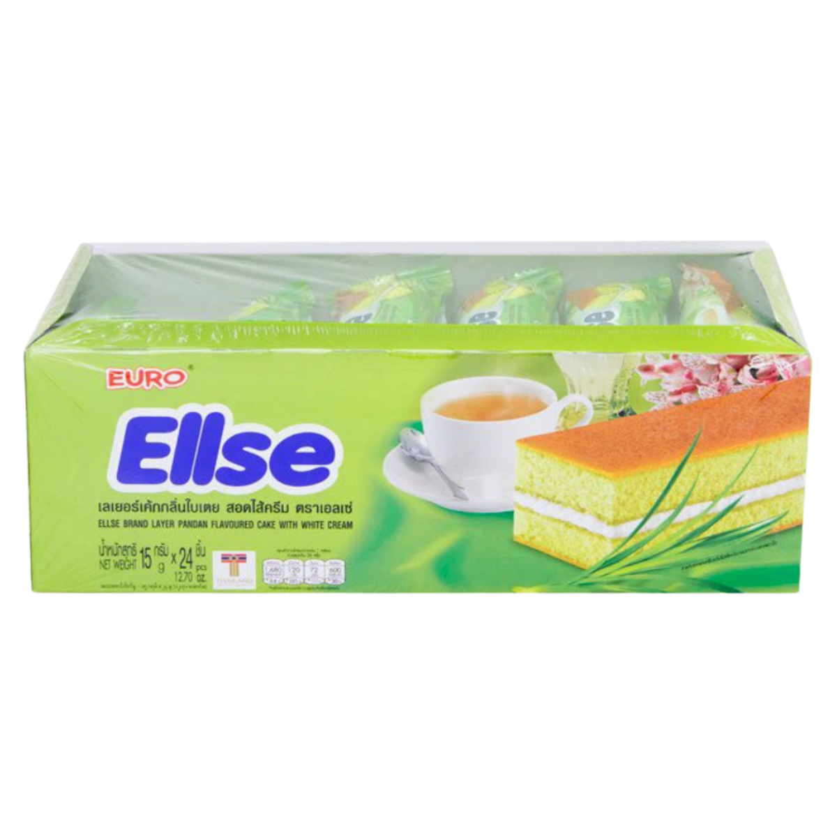 泰國Ellse忌廉夾心蛋糕 (斑蘭味) (綠)