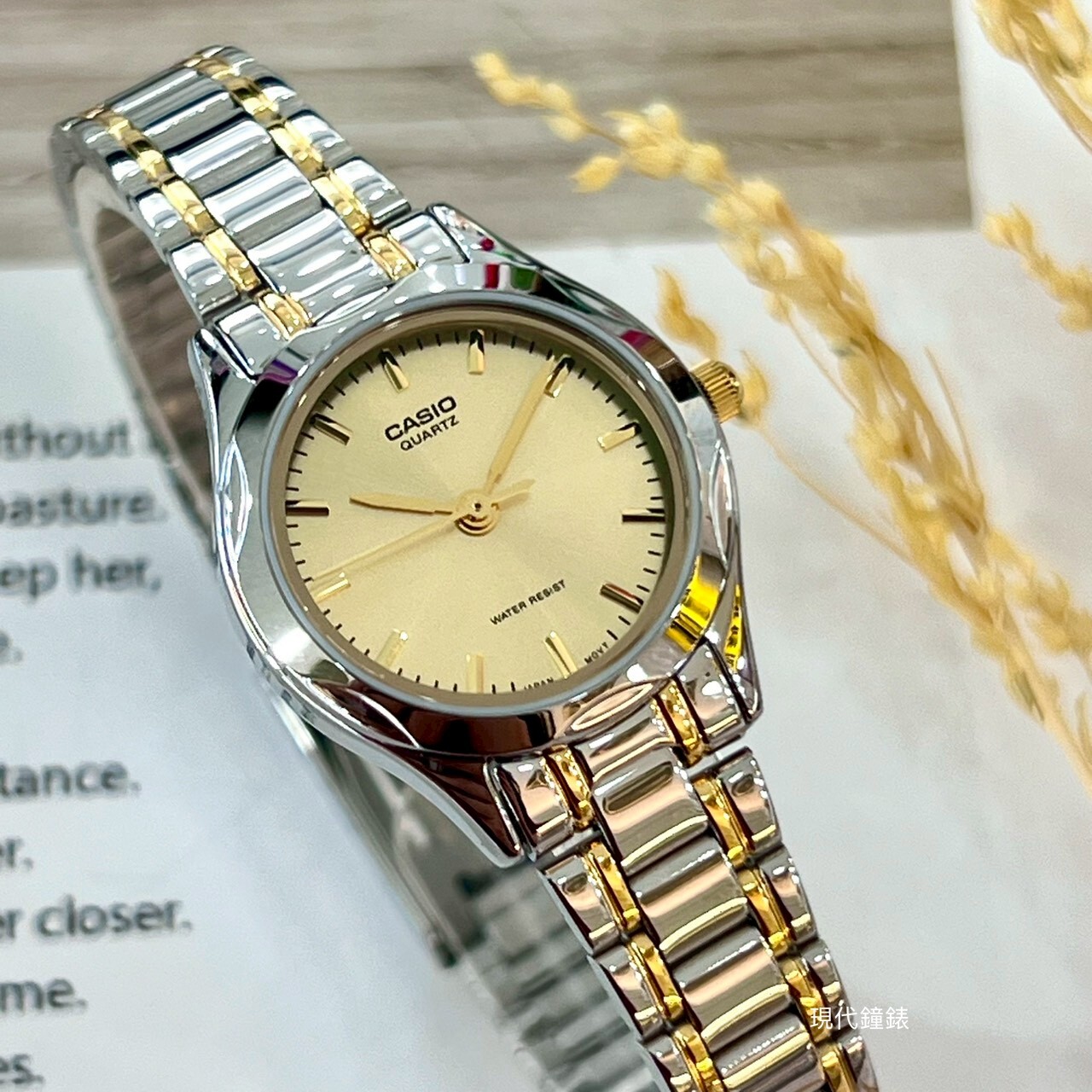 【CASIO 卡西歐】時尚輝煌指針淑女錶LTP-1275SG-9A 30mm 現代鐘錶