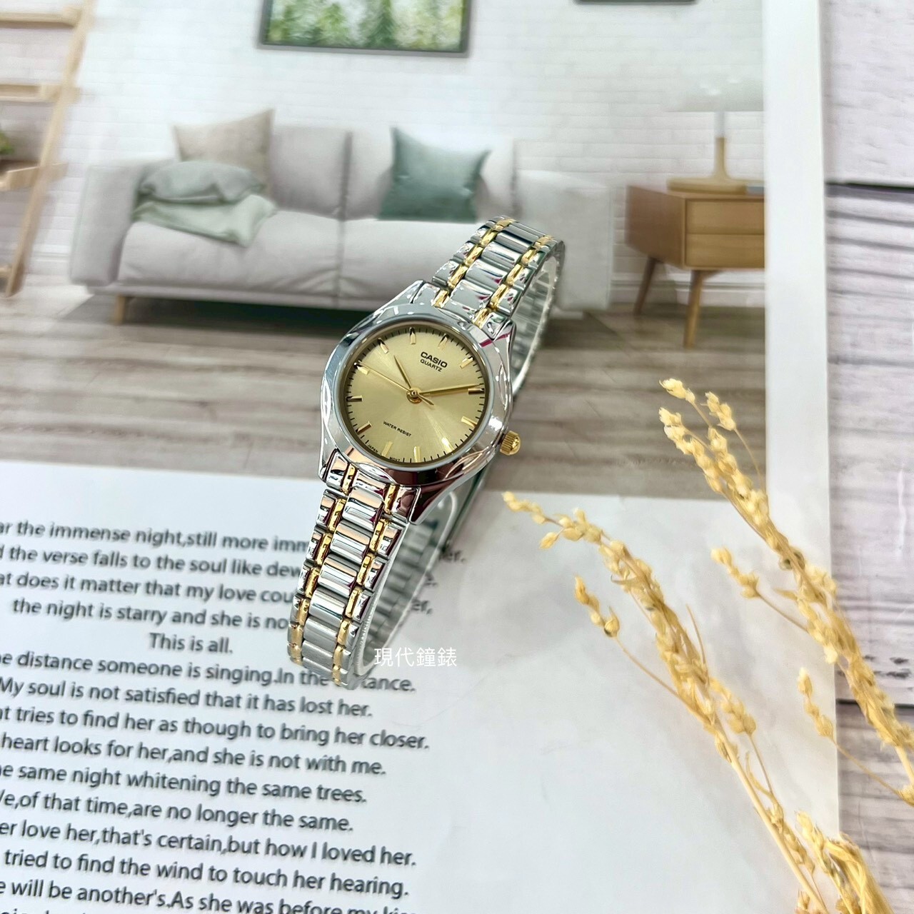 【CASIO 卡西歐】時尚輝煌指針淑女錶LTP-1275SG-9A 30mm 現代鐘錶