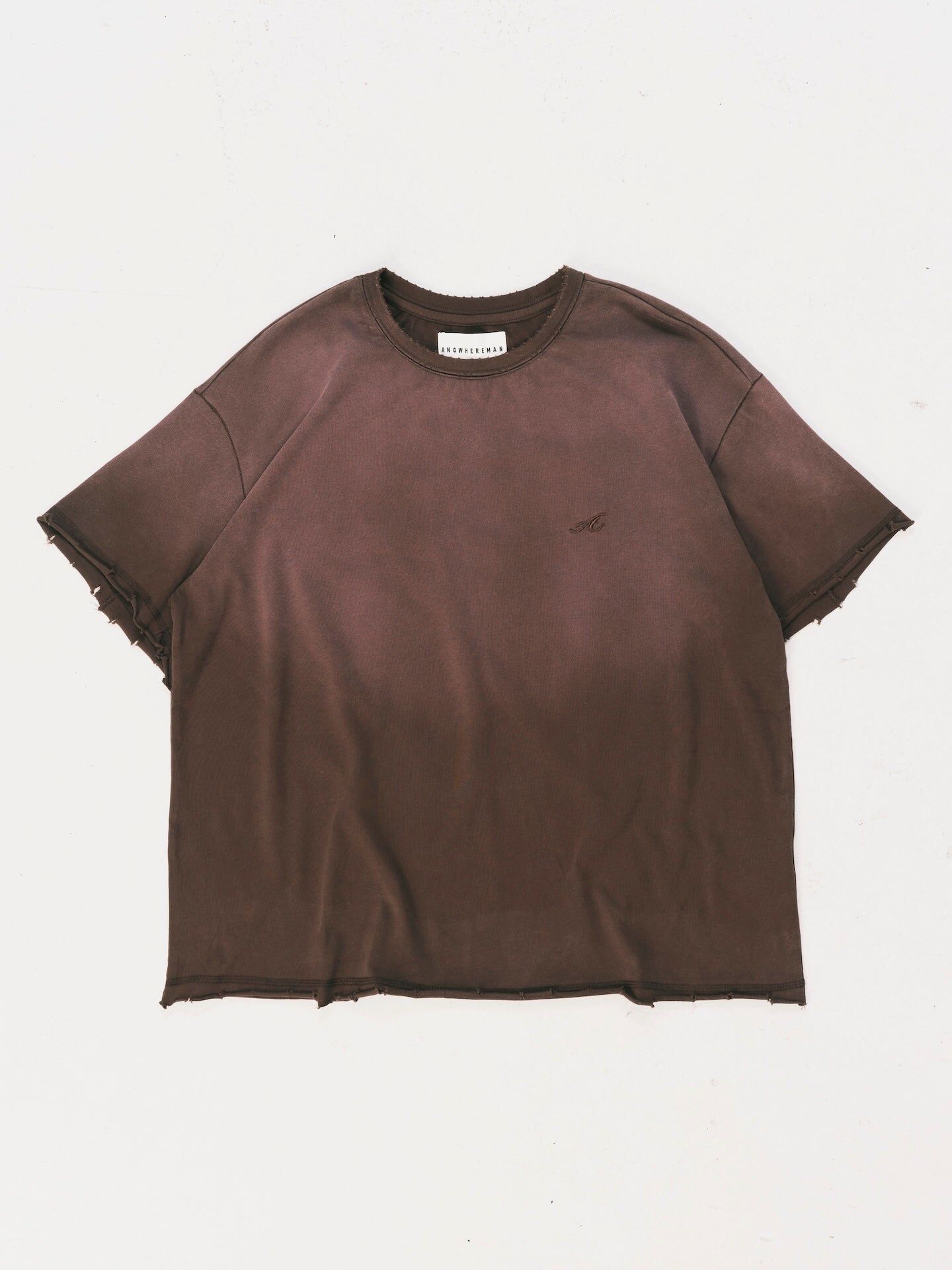 ANOWHEREMAN｜Oversize Washed Muscle Tee (Brown)