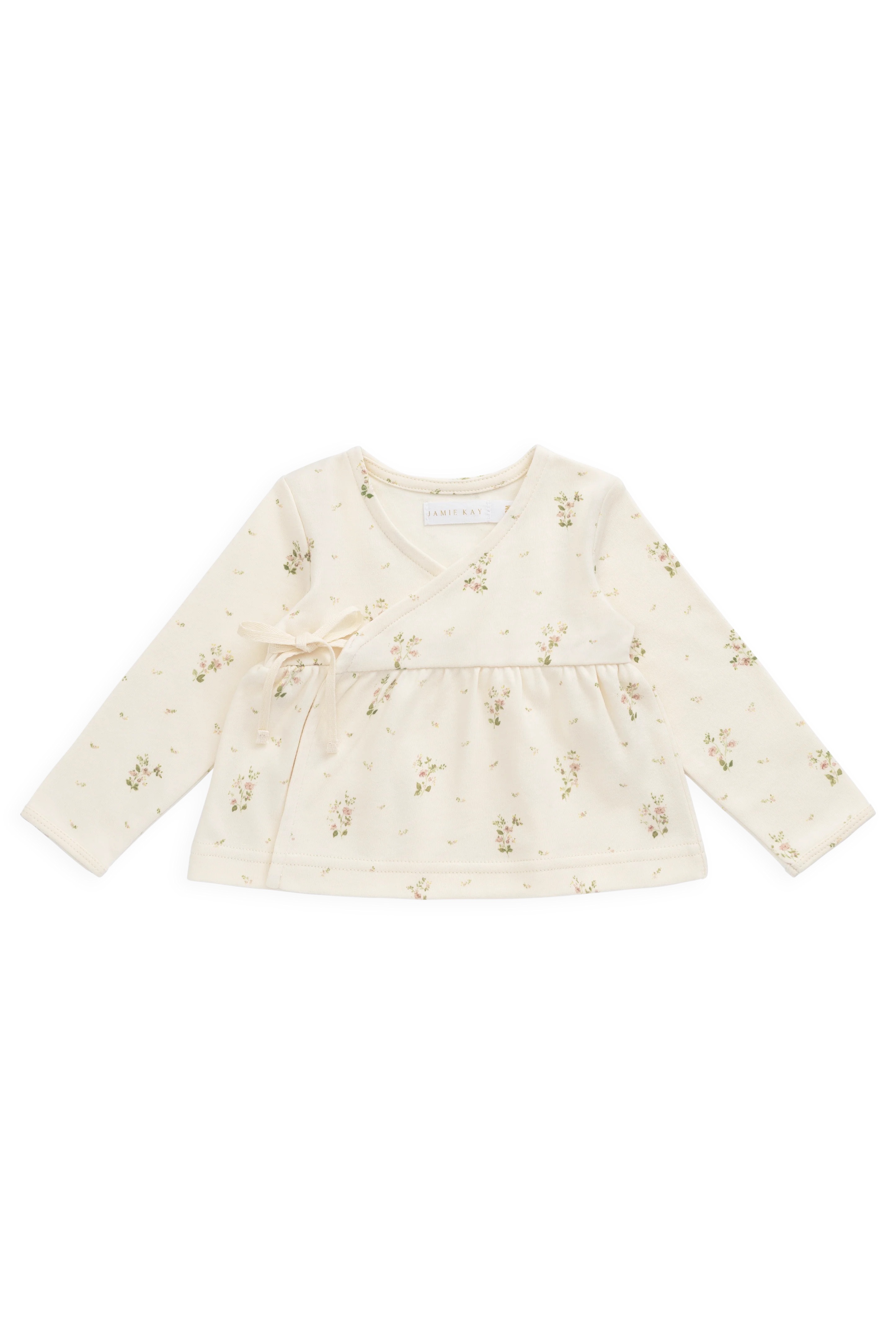 【預購】JAMIE KAY -Organic Cotton Clemence Wrap Top (Josepha Egret Small)