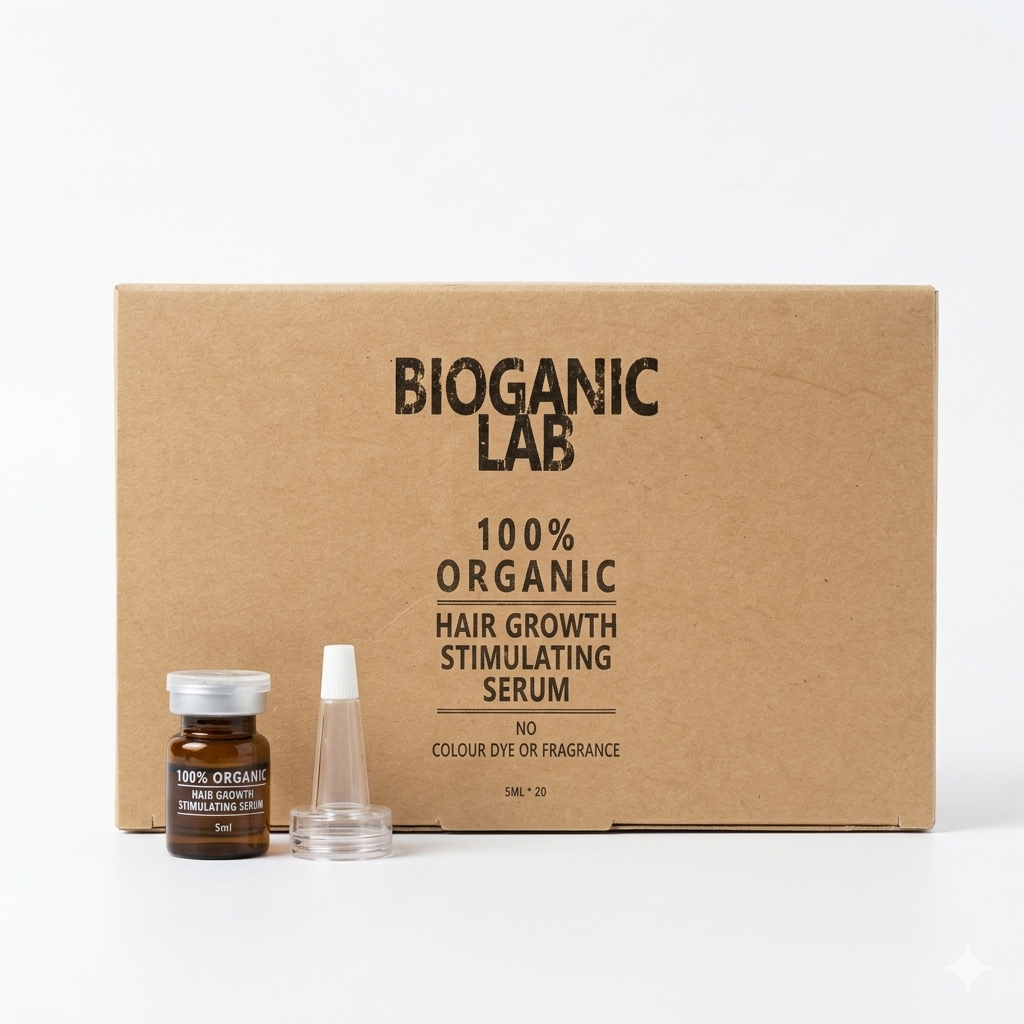 BIOGANIC LAB 100% Organic Hair Growth Stimulating Serum 100ml (20 *5ml)