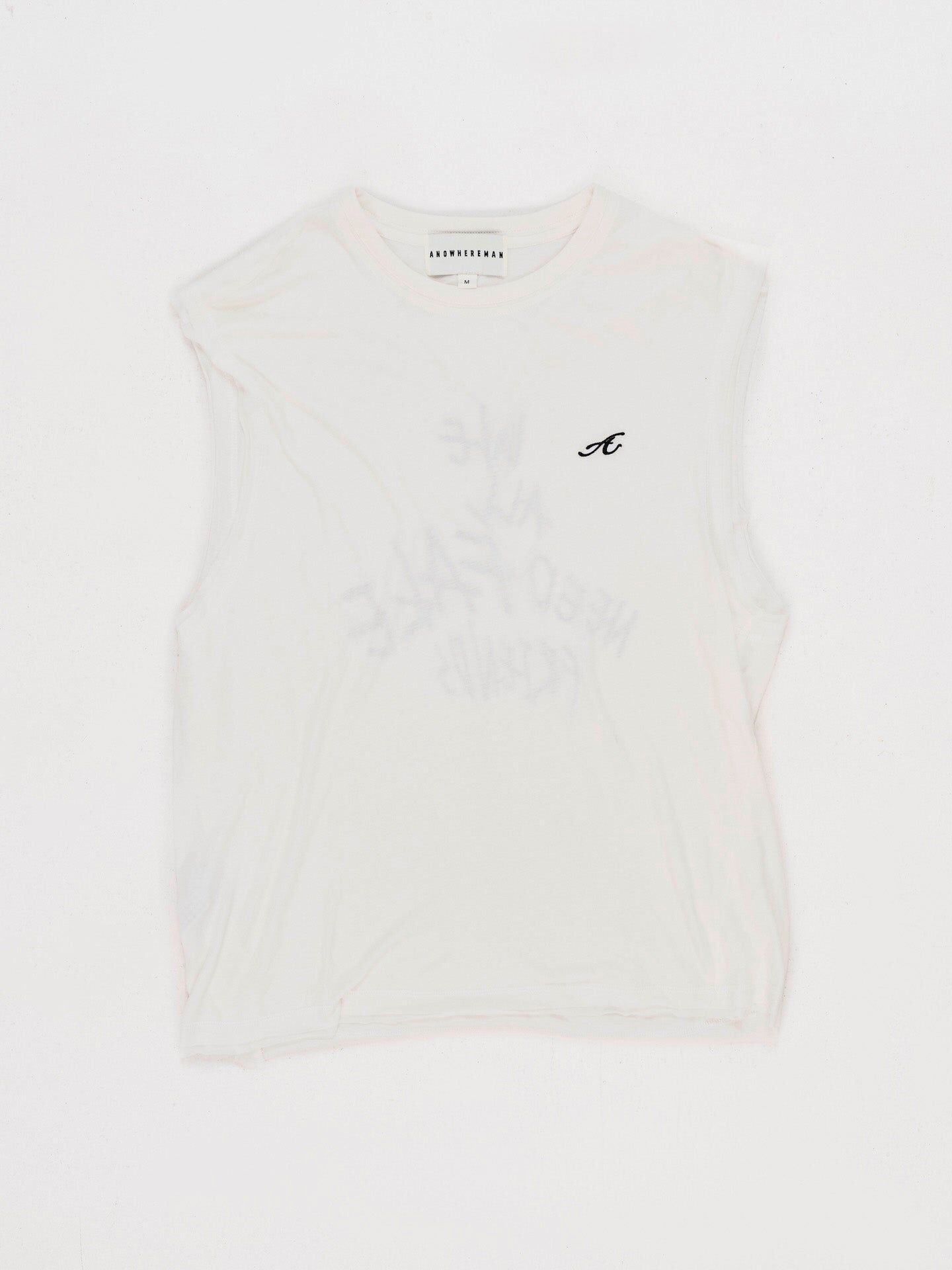 ANOWHEREMAN｜Print Layers Tank Top (White)