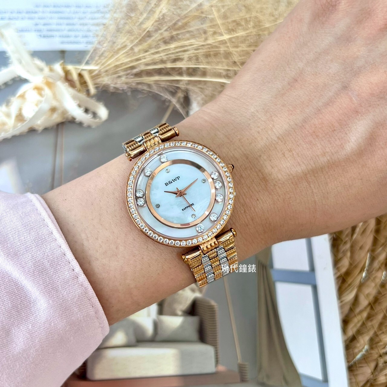 【B&WP】快樂鑽系列 優雅質感半玫瑰金女錶 BWP61253AARG 32mm 現代鐘錶