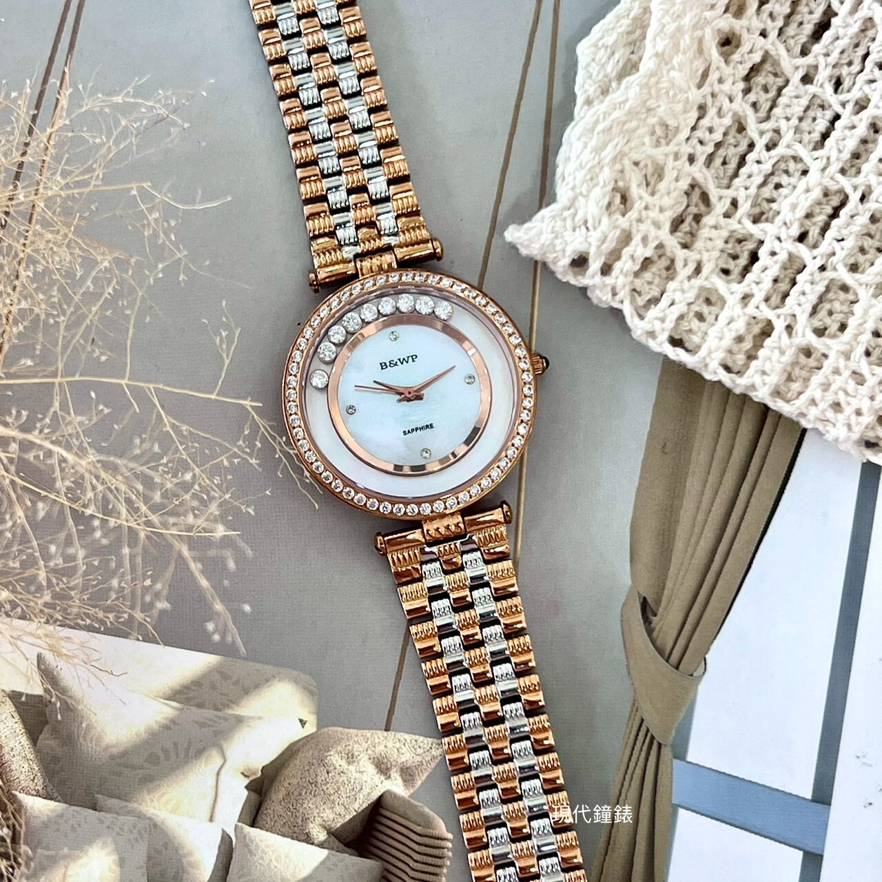 【B&WP】快樂鑽系列 優雅質感半玫瑰金女錶 BWP61253AARG 32mm 現代鐘錶