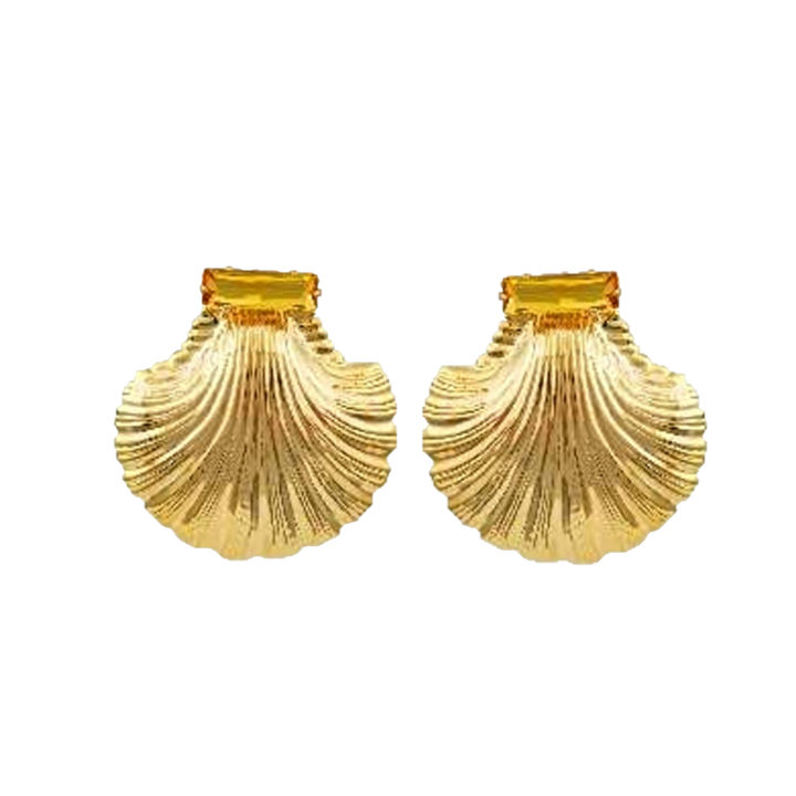 1MY0524-188 [MAYOL] Aquamarine Gold Earrings #E01 (EU)
