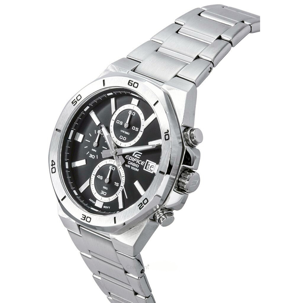 【 EDIFICE】經典時尚賽車三眼計時男錶 EFV-640D-1A 44.3mm 現代鐘錶