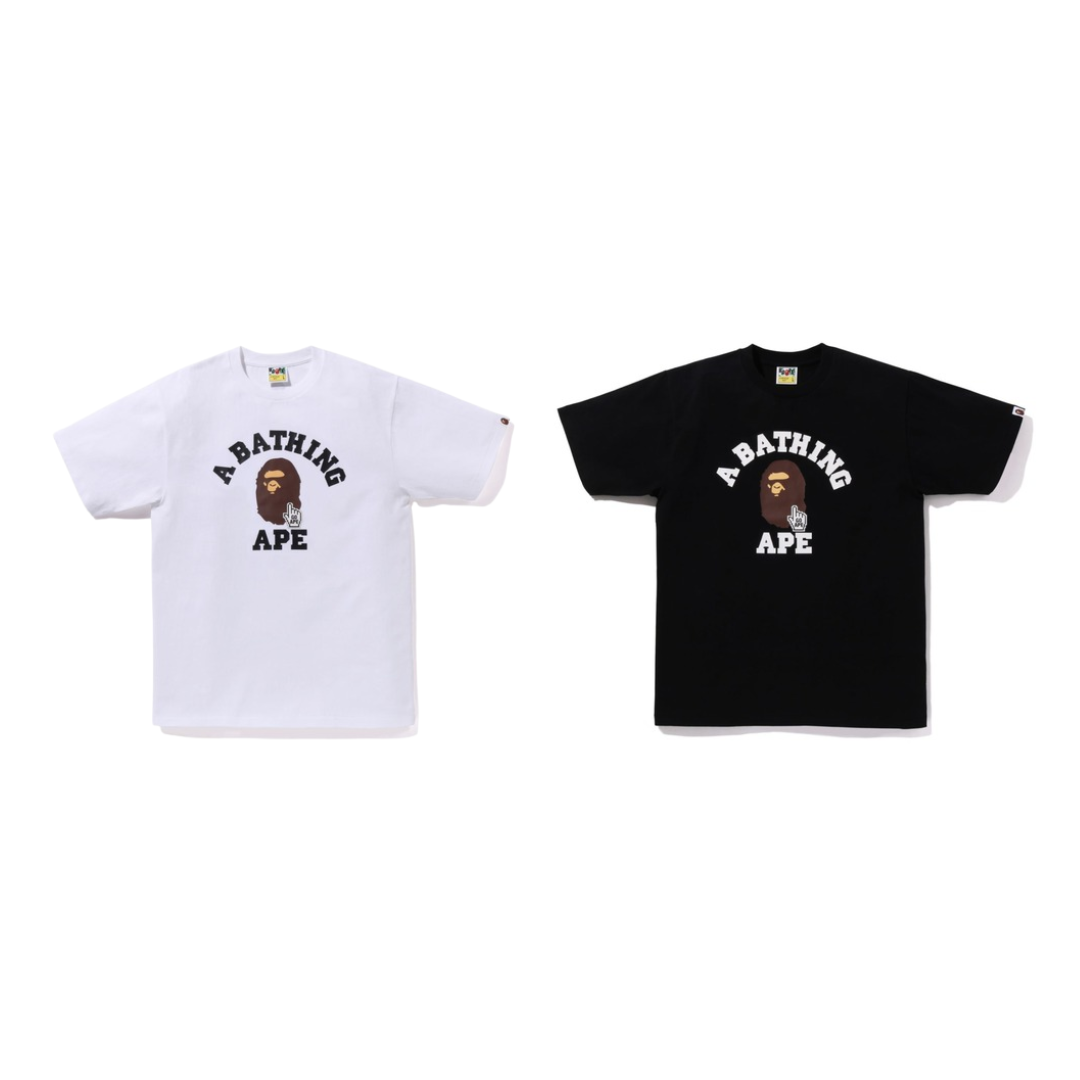 2026SS A BATHING APE BAPE GO APE POINTER COLLEGE TEE 滑鼠 短T 現貨 1L25110013