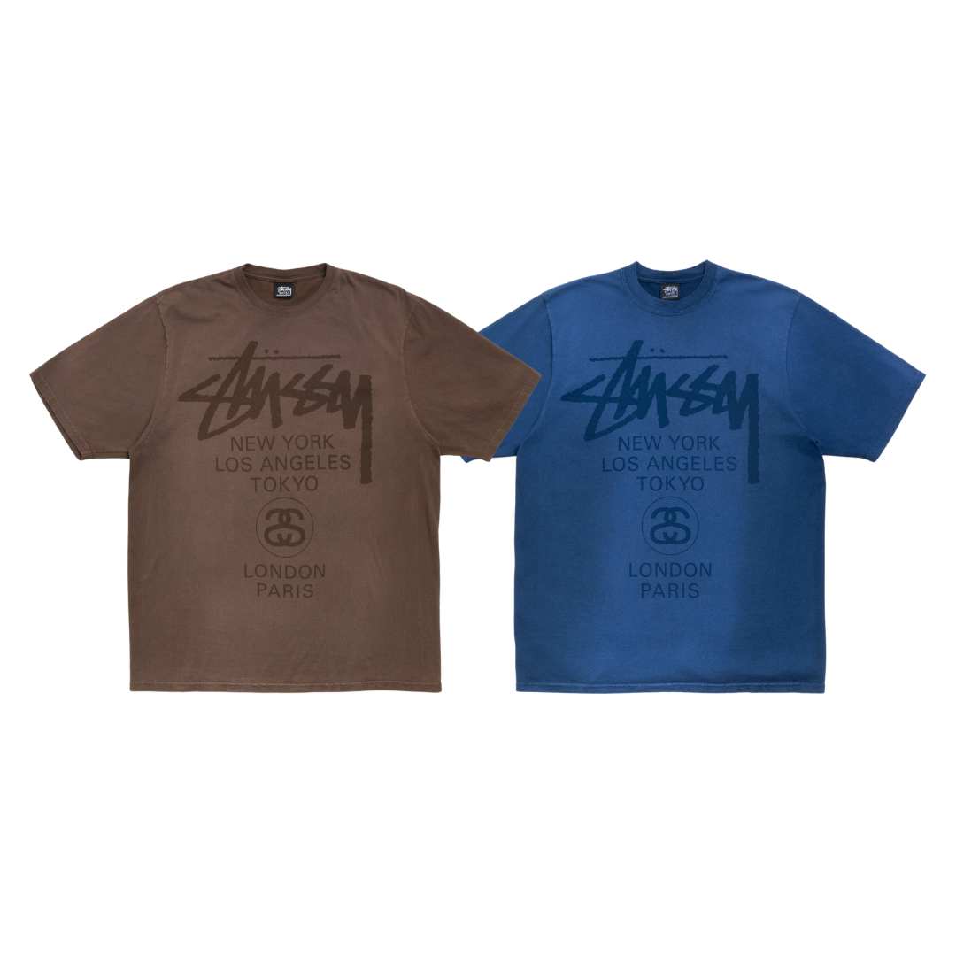 2026SS STUSSY WORLD TOUR SUN FADE TEE 熱門款 水洗 世界巡迴 短T 現貨 3903962SF