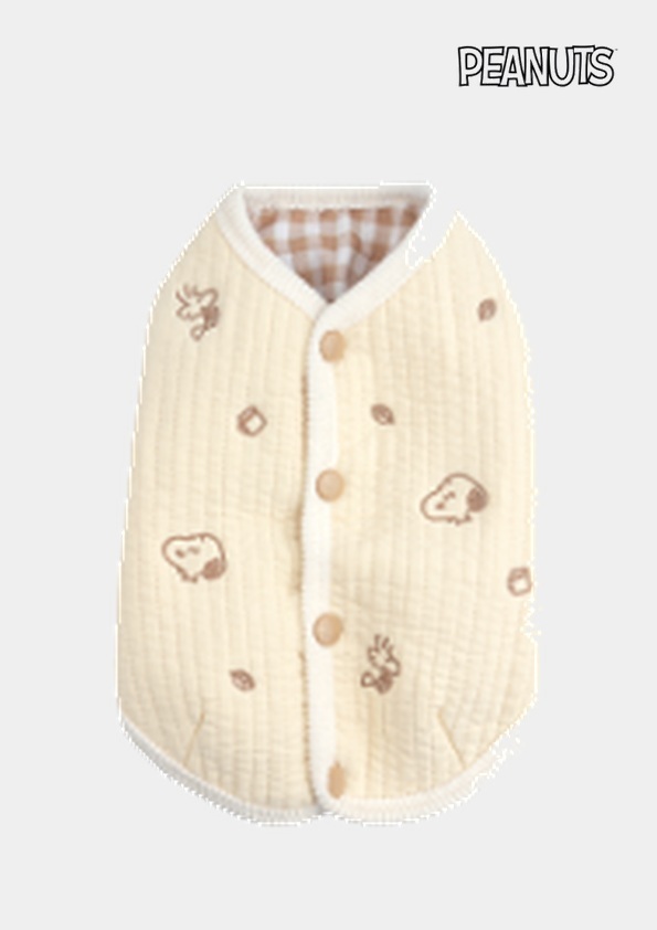 【Peanuts】史努比刺繡絎縫雙面背心