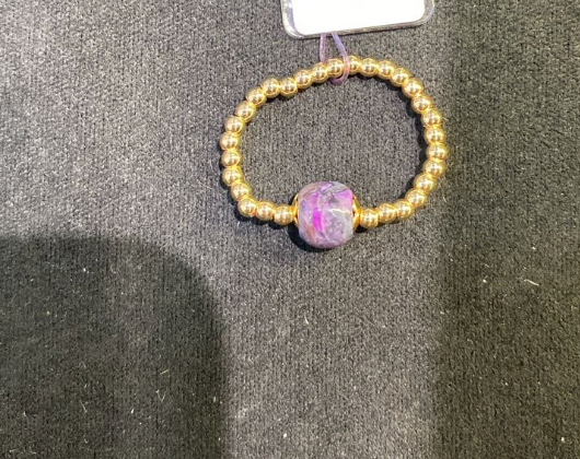 AB260523-D1-銅鍍金舒俱莱方珠戒指 約6MM左右（7月頭到倉，限尖沙咀自取）