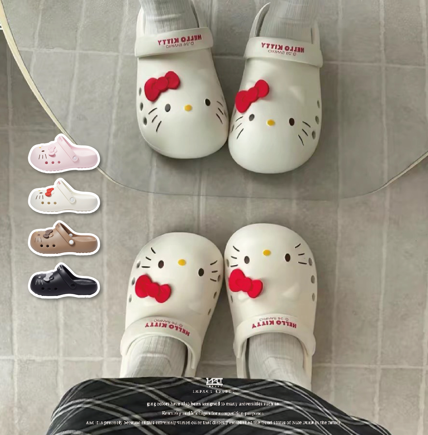 Sanrio  HELLO KITTY 三麗鷗 凱蒂貓 洞洞鞋 大頭鞋 厚底增高 四色