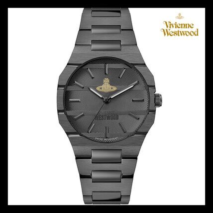 VV294GYGN Vivienne Westwood 37mm 八角形 碳灰色錶面 不鏽鋼 錶帶 手錶 (香港行貨)
