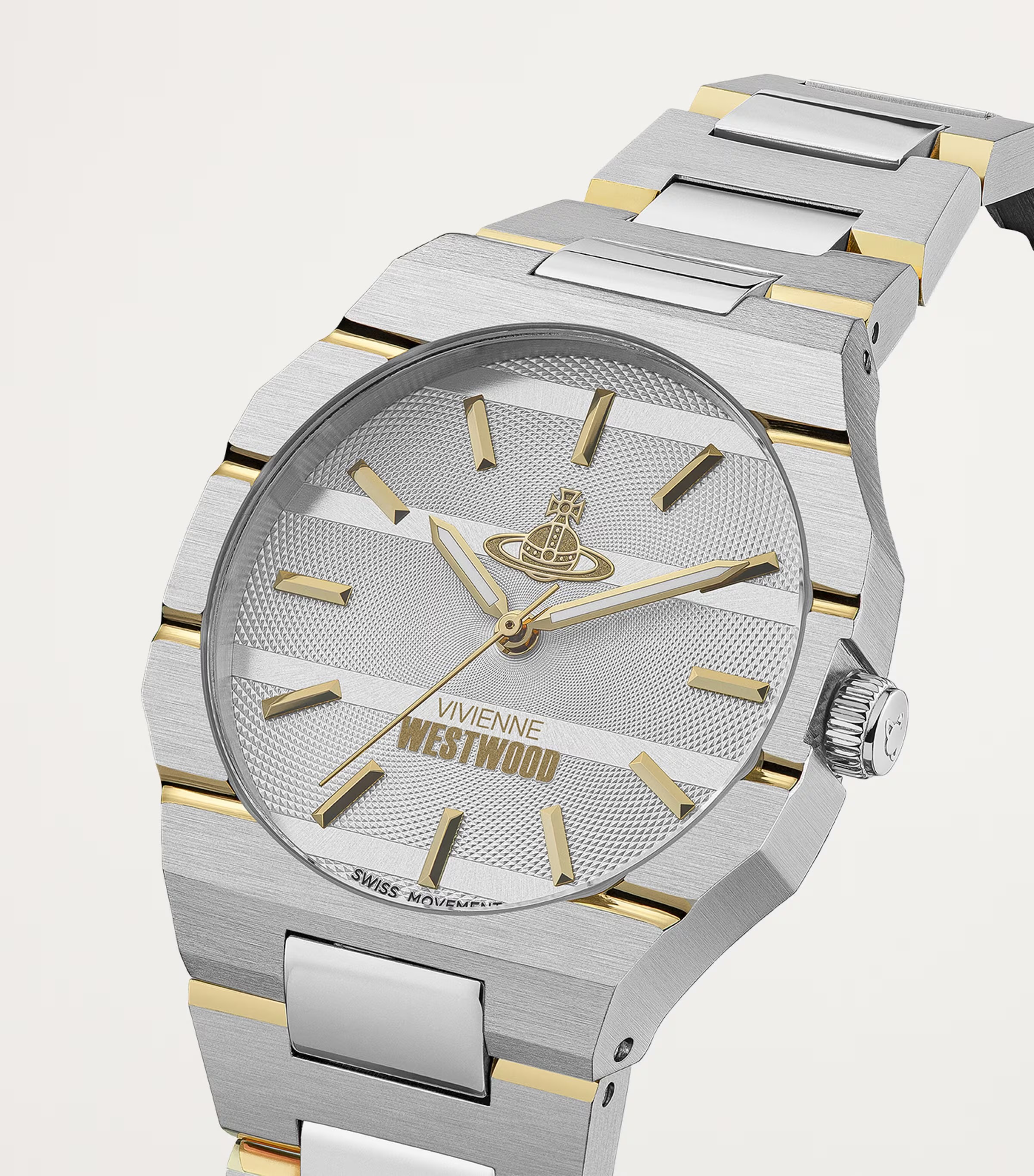 VV294LCGSG Vivienne Westwood 37mm 八角形 灰色錶面 不鏽鋼 錶帶 手錶 (香港行貨)