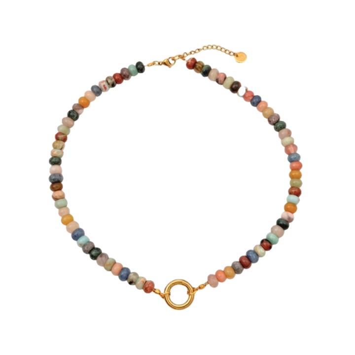 1MY0524-316 [MAYOL] Semi Precious Stones Charm Necklaces  #CN4 (EU)