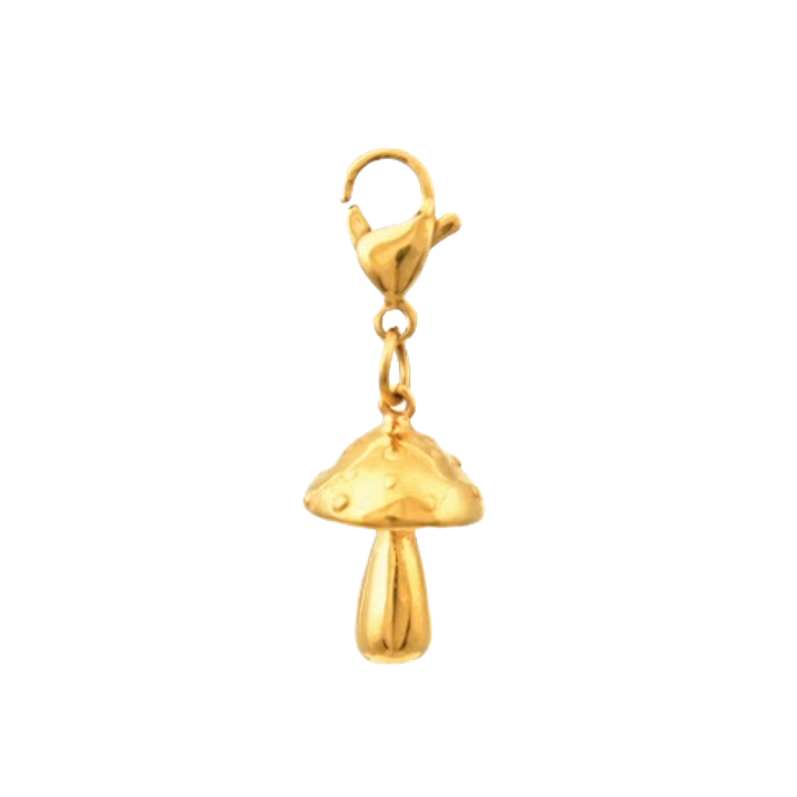 1MY0524-331 [MAYOL] Gold Plated Brass Mushroom Charms #CC5 (EU)