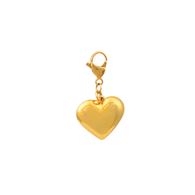 1MY0524-337 [MAYOL] Gold Plated Brass Heart Charms #CC11 (EU)