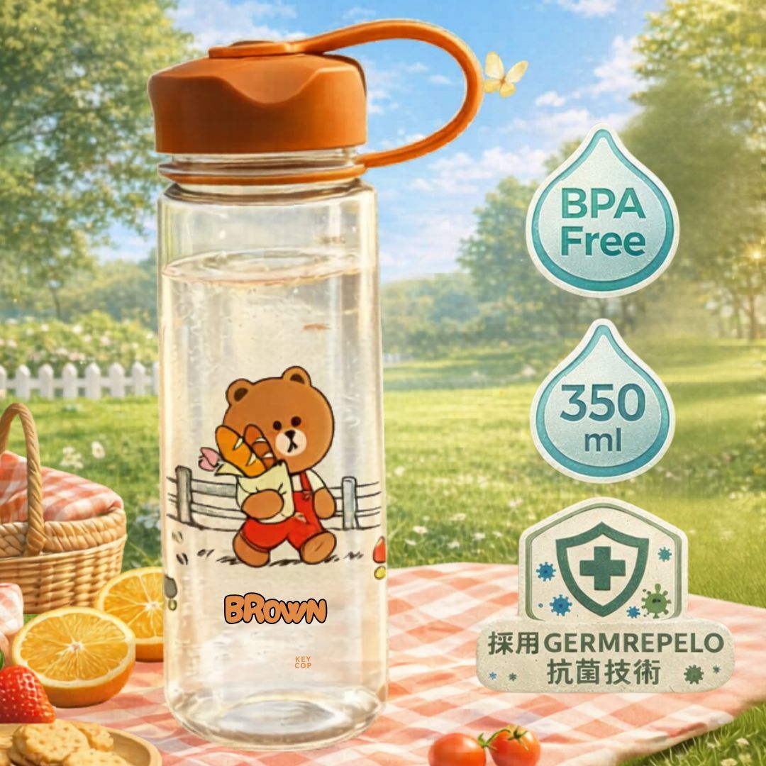 LINE FRIENDS - 便攜式運動水樽-抗菌 (350ml)