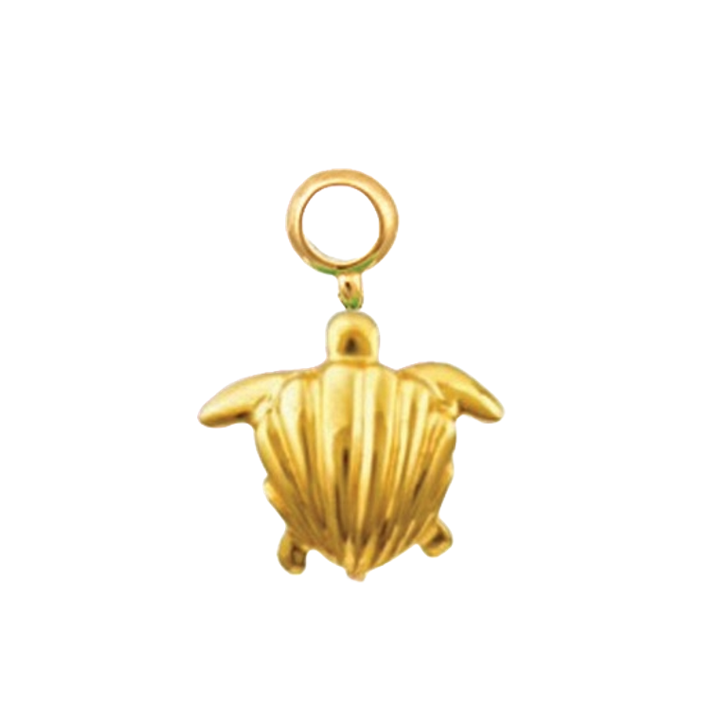 1MY0524-372 [MAYOL] Gold Plated Brass Turtle Charms #CC46 (EU)