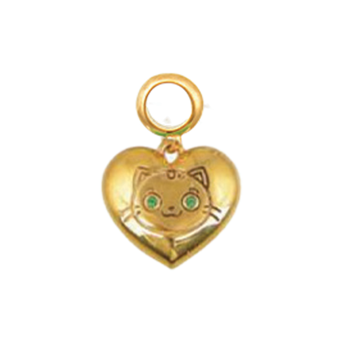 1MY0524-374 [MAYOL] Gold Plated Brass Cat Charms #CC48 (EU)