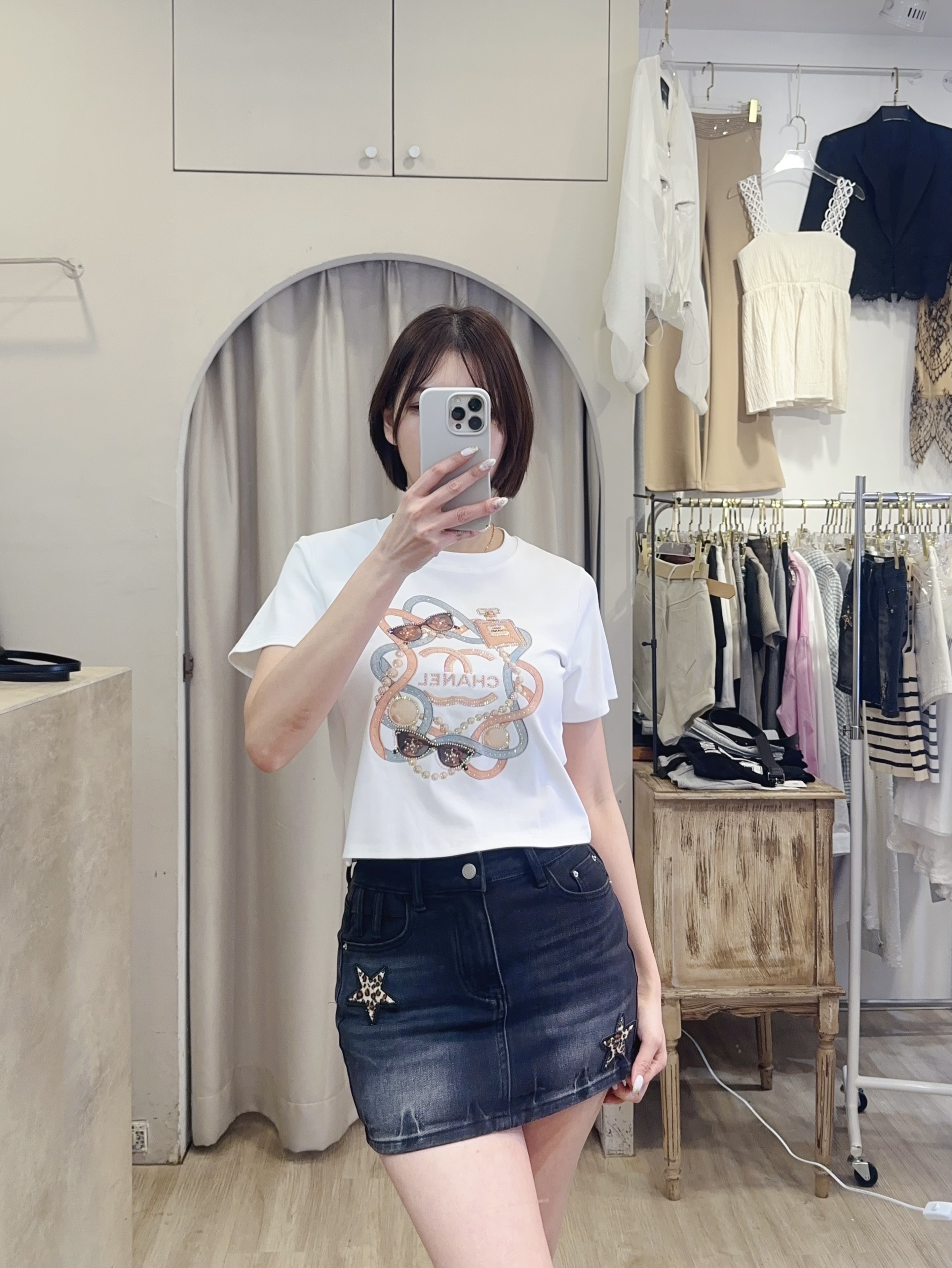 彩色小香鑽短版Tee