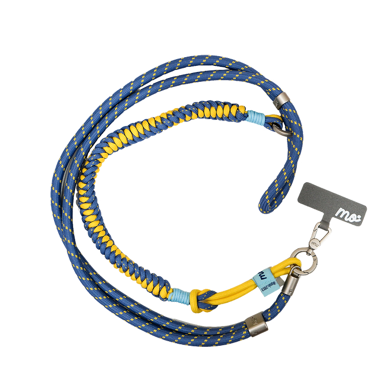PRISMATICA | Bradied Tubular Adjustable Neck Strap for Mobile Phone - Lavender/Yellow