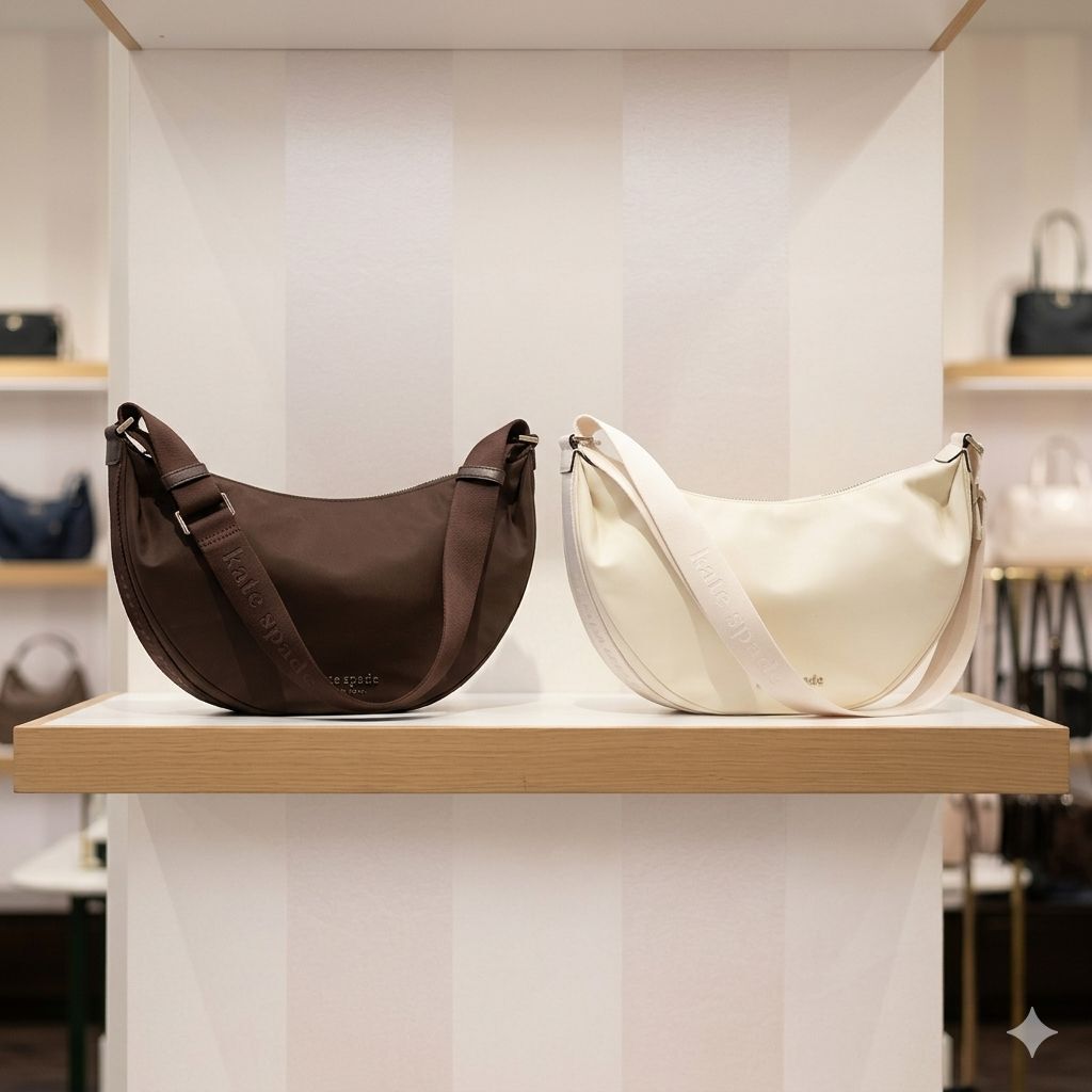 【預購】Kate Spade H052383 New York 尼龍彎月包