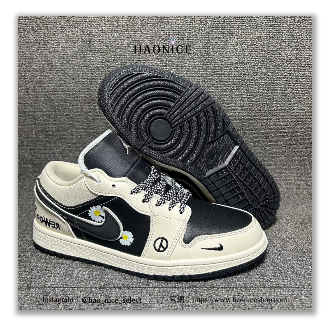 【HAO NICE】客製🎨Air Jordan 1  Low GD小雛菊🌼板鞋 籃球鞋 假一賠十 配合legit 驗貨