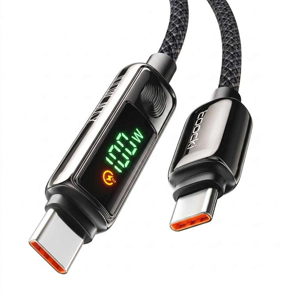 toocki X107C2 Intelligent Digital Display USB-C to C 100w Data Cable - 1M / 2M