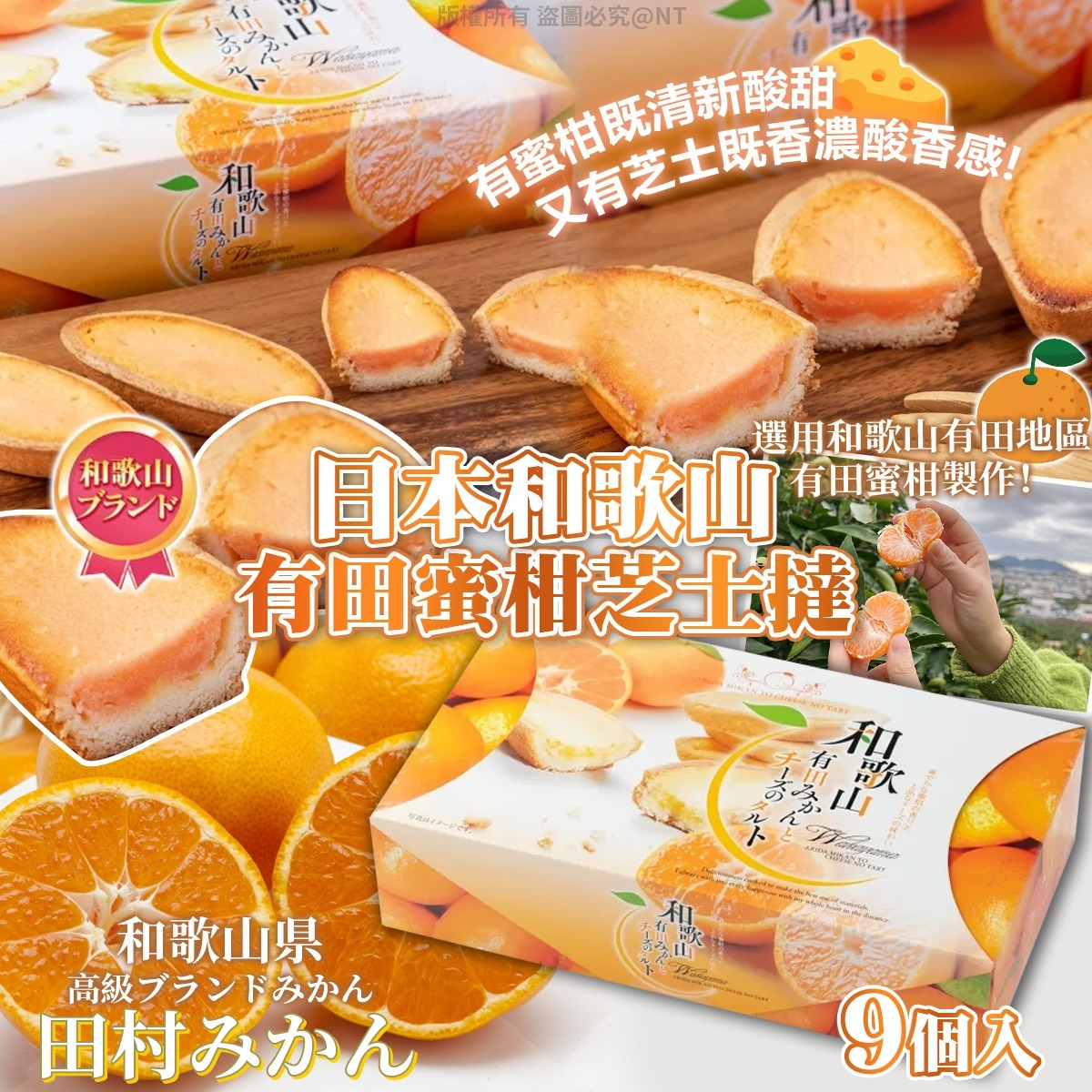 W21737 日本和歌山 有田蜜柑芝士撻