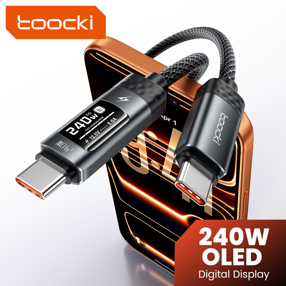 toocki X111C4 OLED Digital Display USB-C to C 240 Data Cable -1M / 2M / 3M