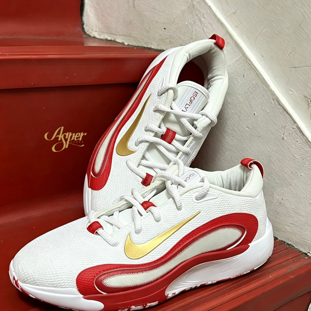 【官網限定】Nike IsoFly "Gold Star" 紅白 籃球鞋 大童鞋 FN4384-102 V