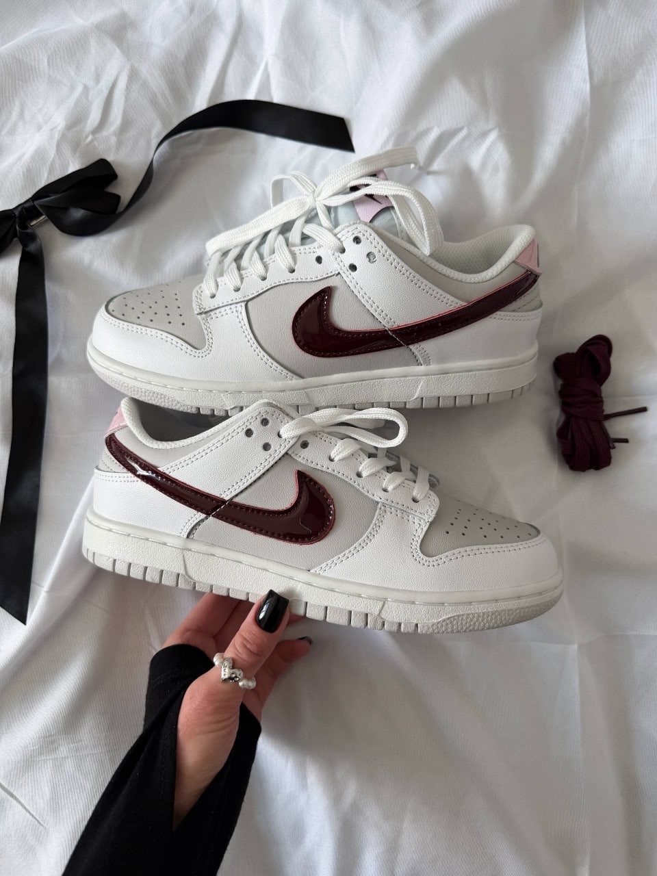 代購-Nike Dunk LOW "Plum Chalk" 酒紅勾勾 板鞋 女款 IM6025-121