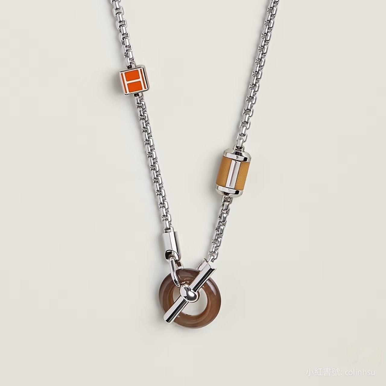 Hermes Meli-Melo necklace BISCUIT/FEU 頸鏈