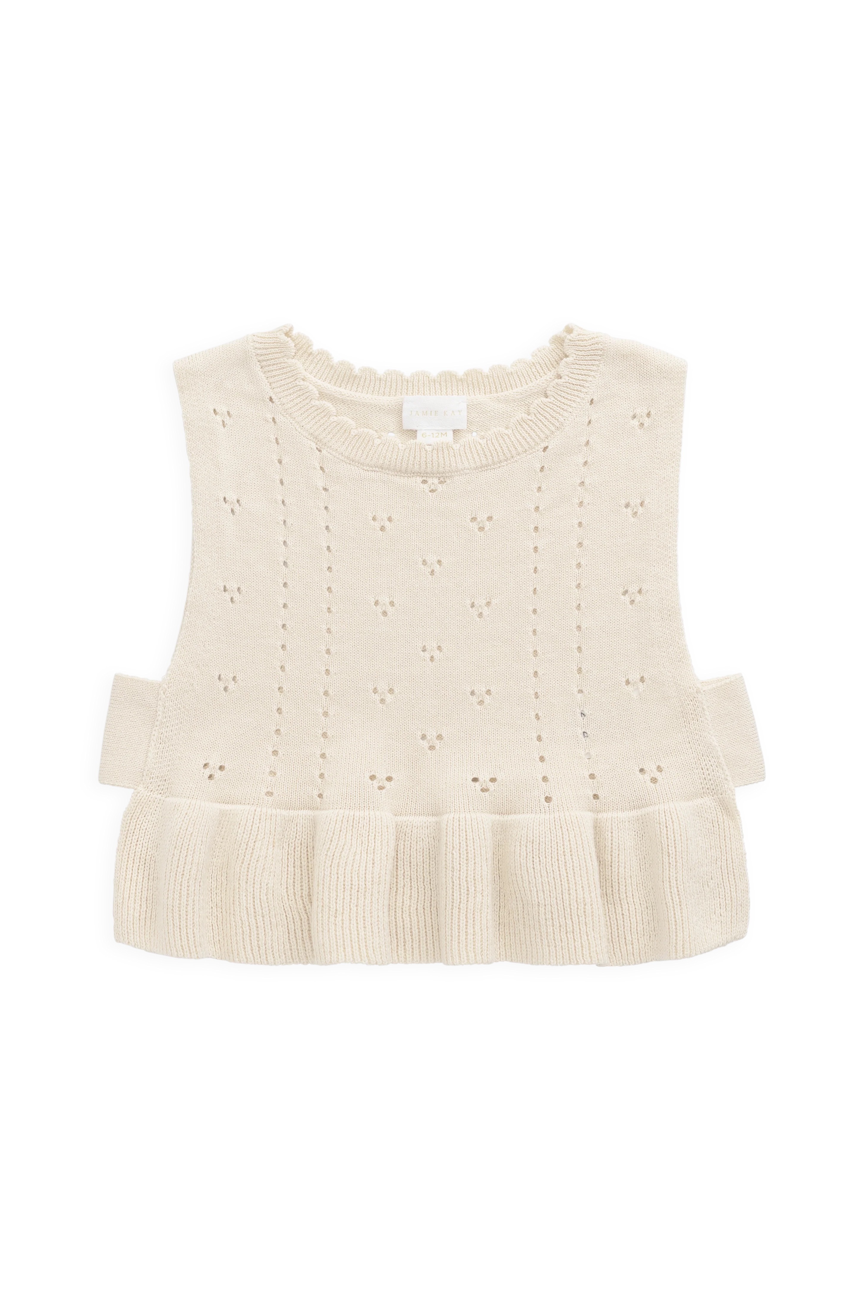 【預購】JAMIE KAY -Erica Knitted Top (Vanilla)