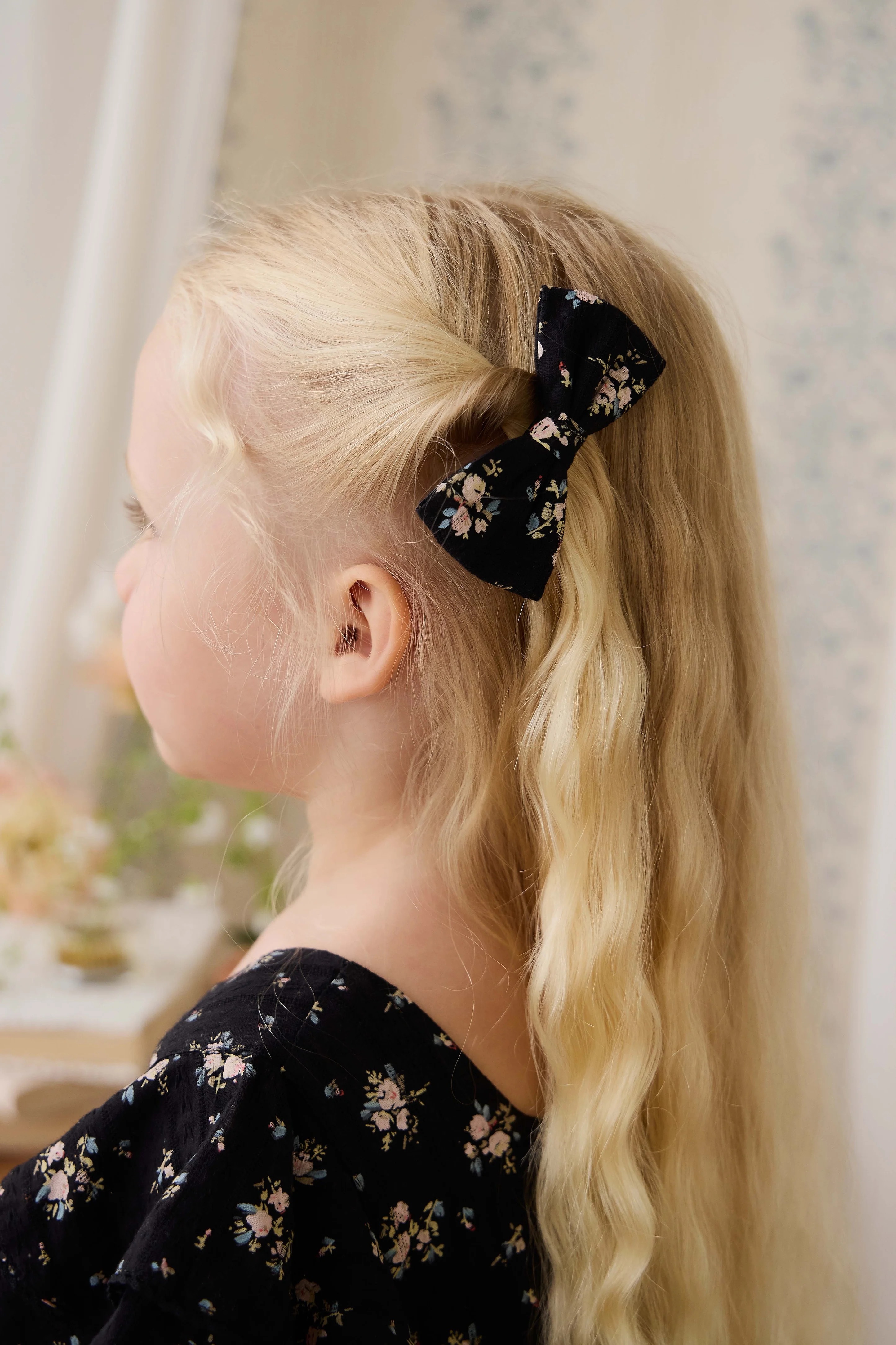 【預購】JAMIE KAY -Organic Cotton Desiree Bow (Cassie Caviar)