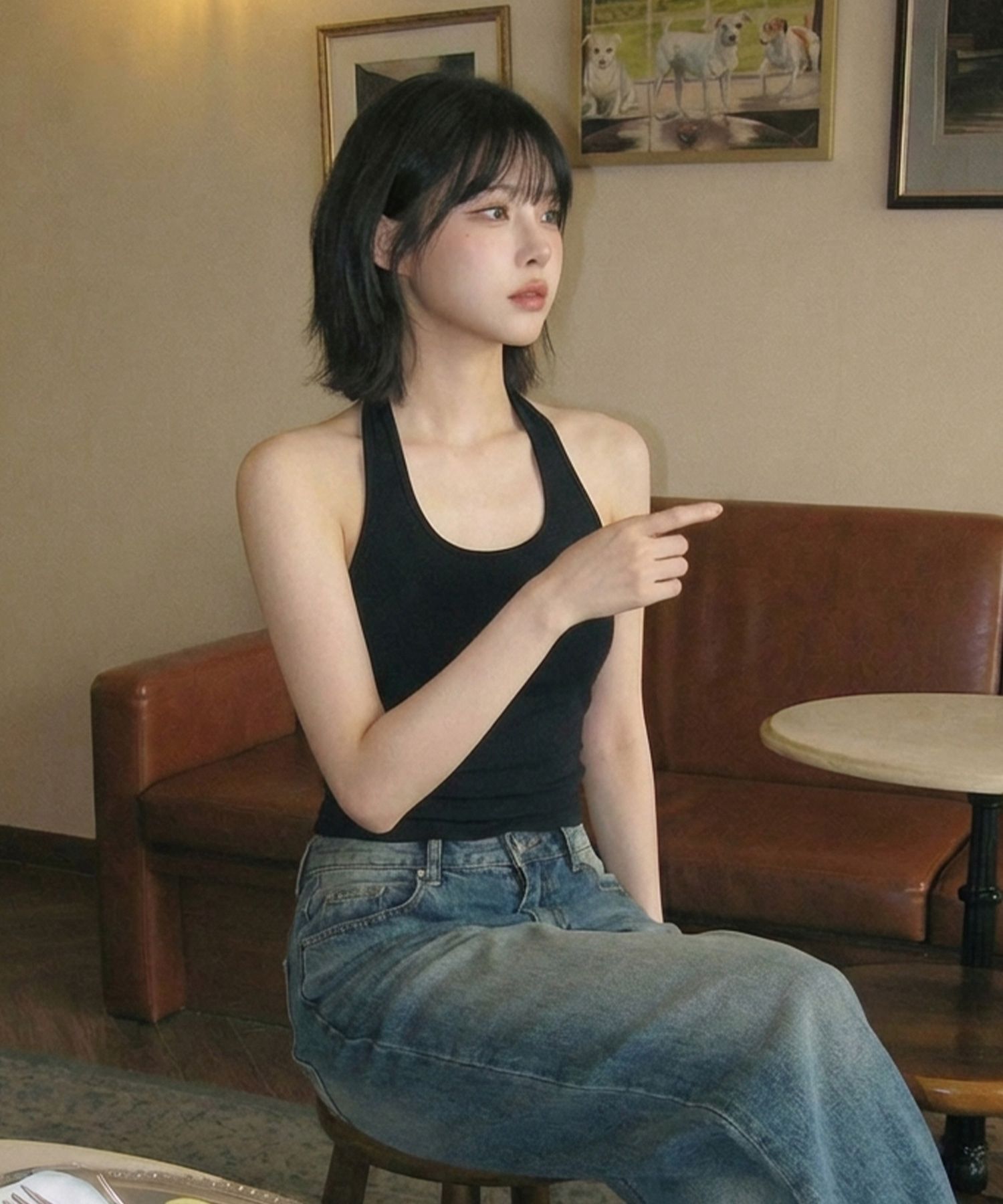 CHICKS 羅紋掛脖上衣 5014168481